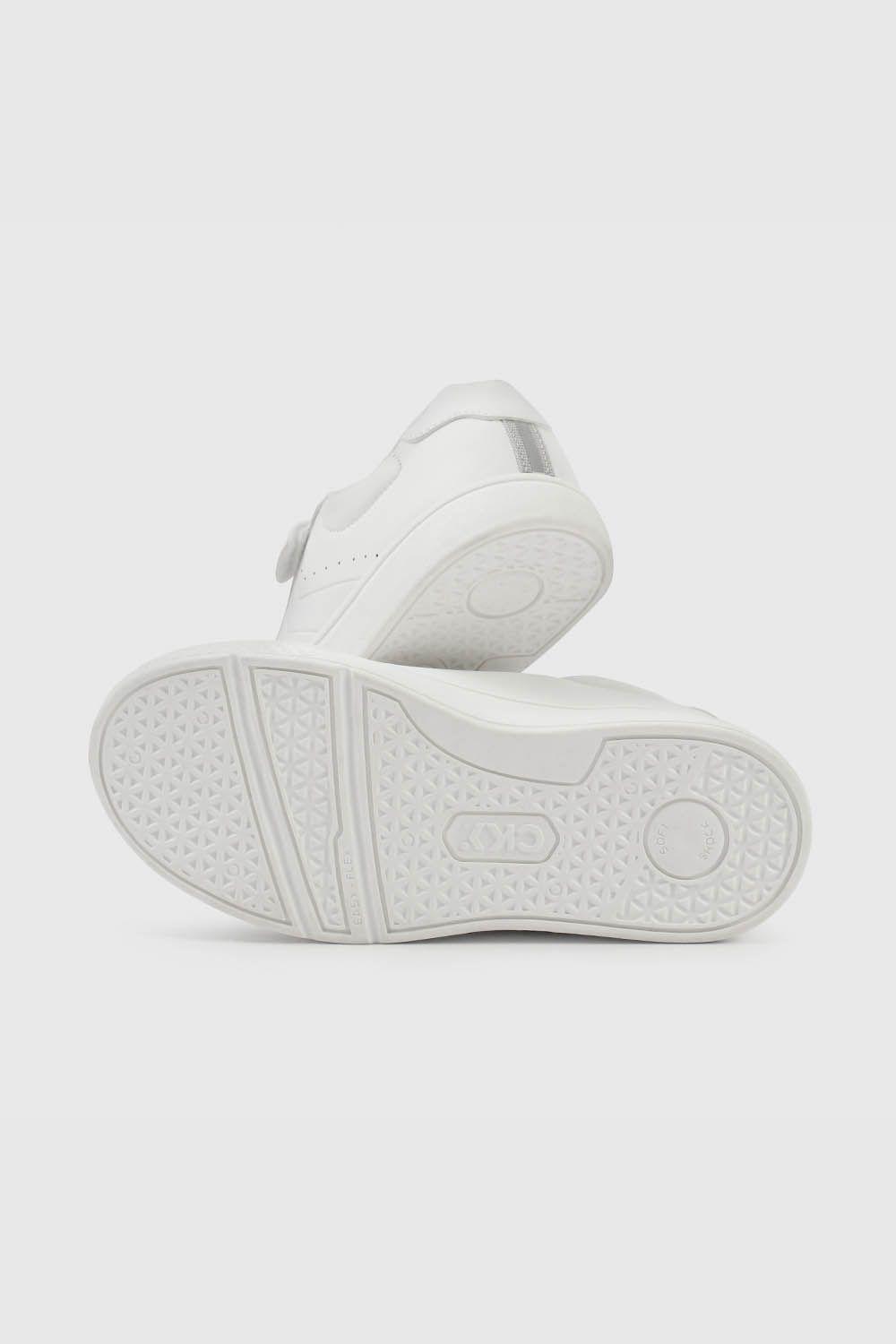 Zapatilla Escolar Blanca con Velcro-2
