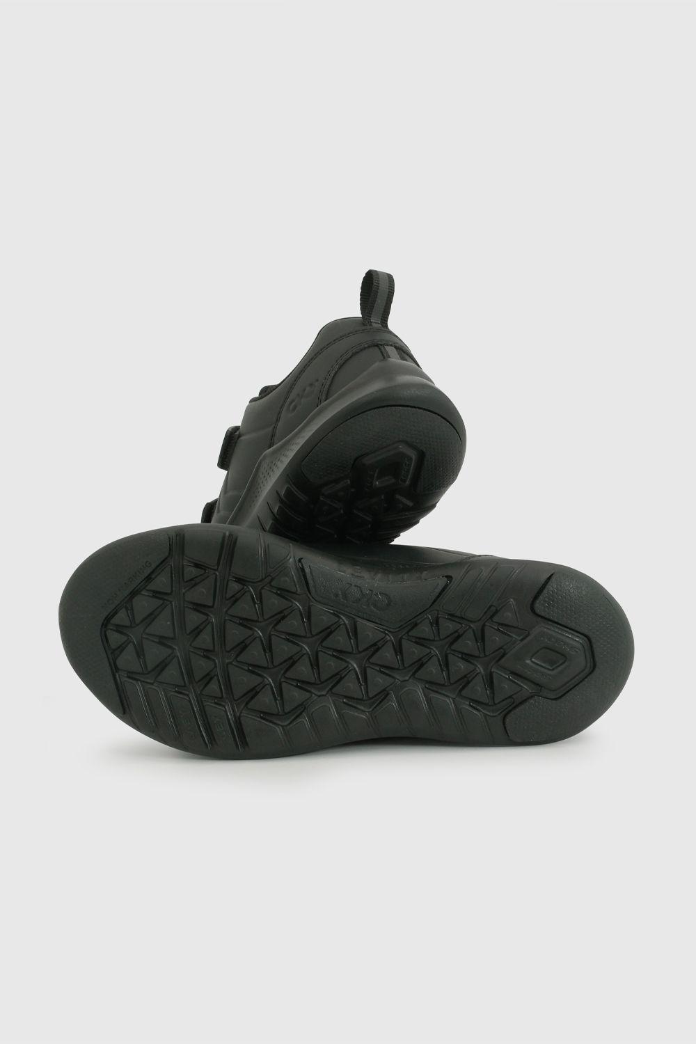 Zapato Escolar de Unisex Negro con Velcro-2