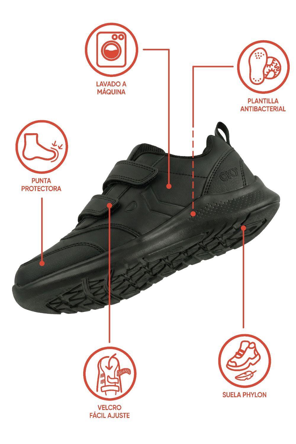 Zapatilla Escolar Negra 7262 Colloky-1