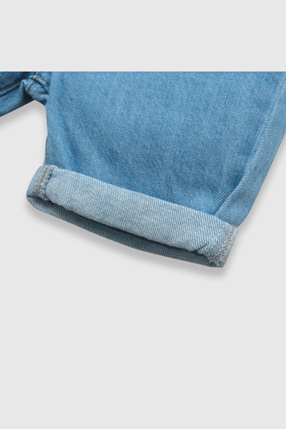 Bermuda de bebé niño mezclilla light denim (3 a 36 meses)-2