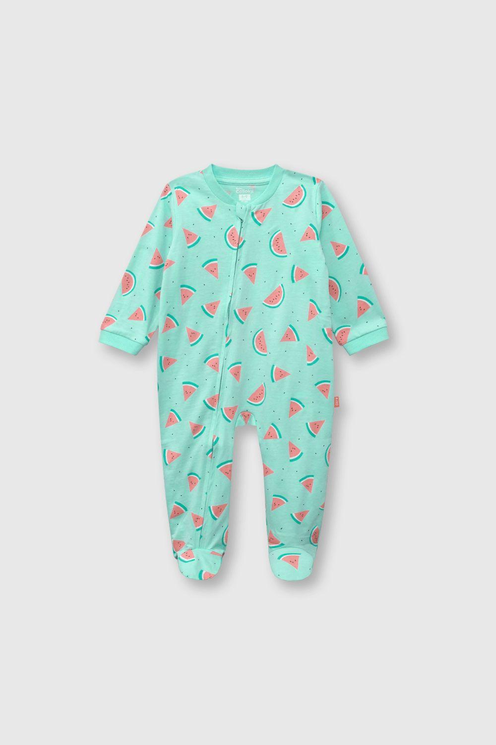 Pijama de bebé niña entero aqua (0 a 24 meses)-0