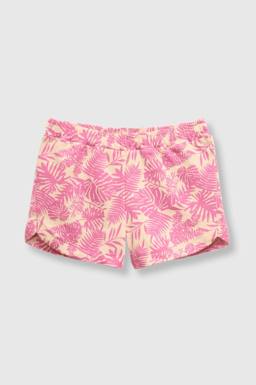 Short de bebé niña tropical damasco (3 a 36 meses)-0