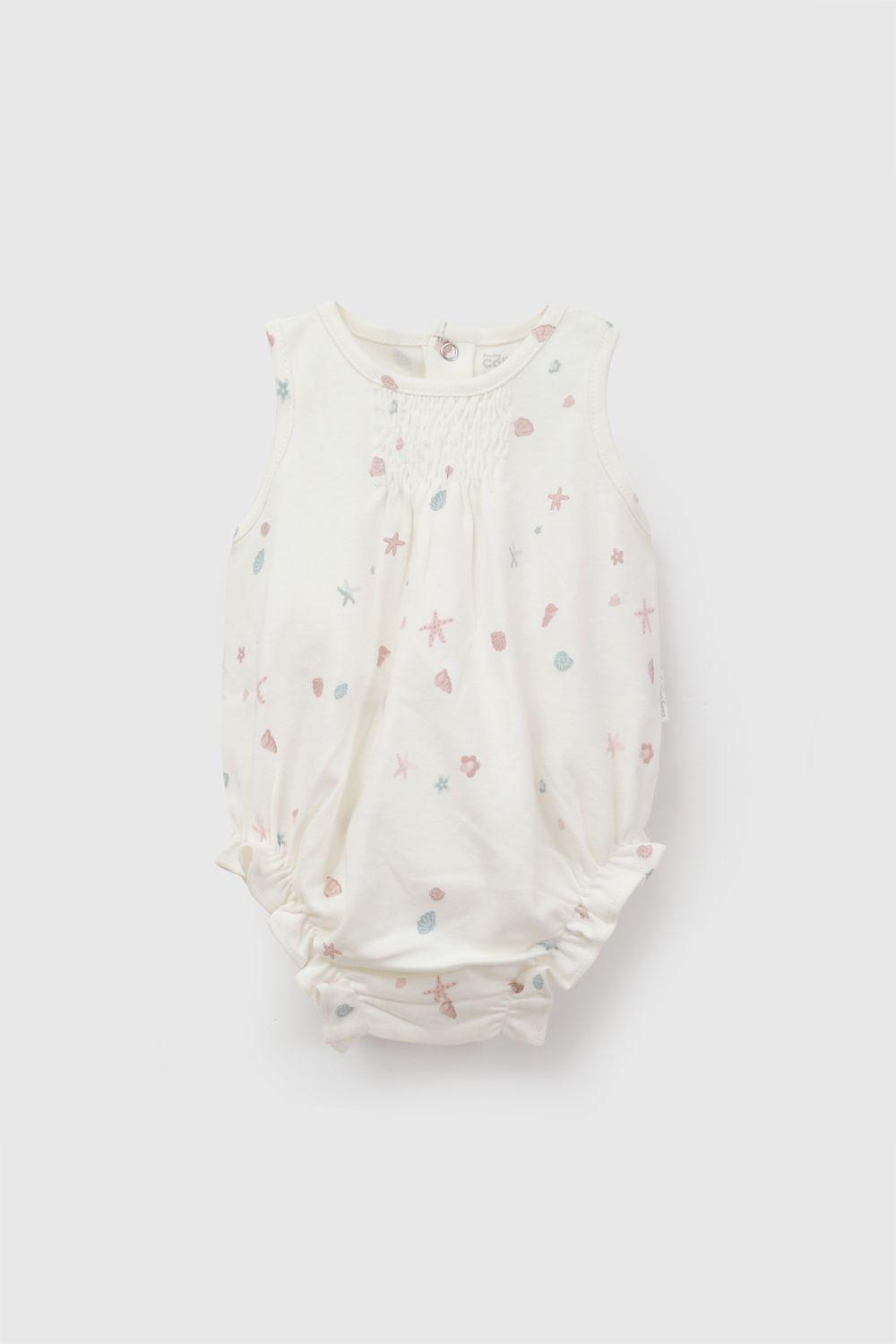 Body navy algodón niña crema 0-3M a 9-12M-0