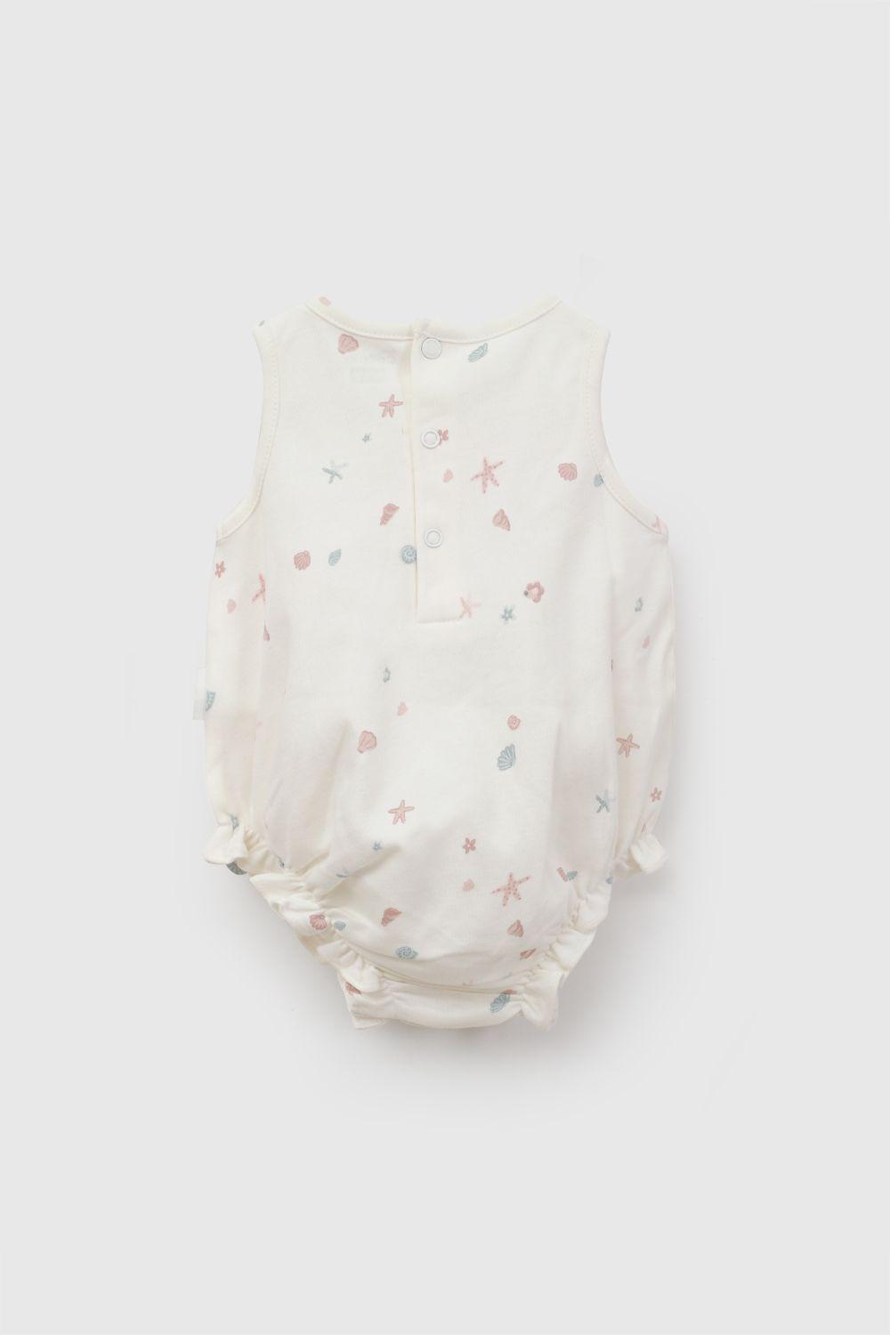 Body navy algodón niña crema 0-3M a 9-12M-2