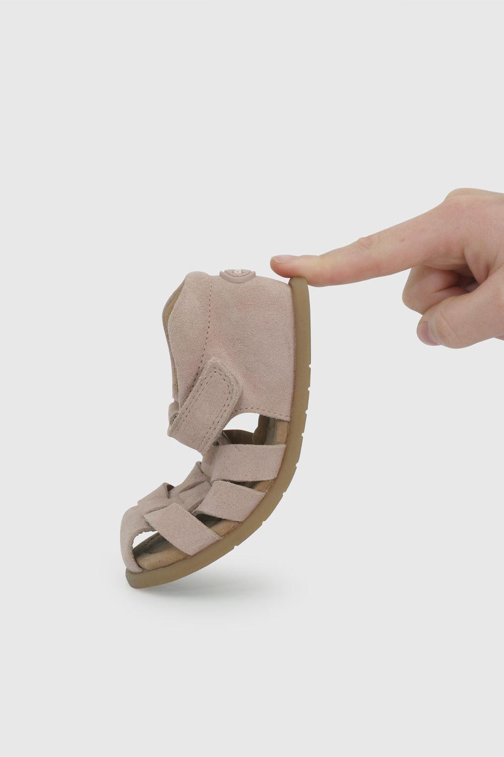 Sandalia Cangrejera  de Cuero Rosado 33100130V26-6