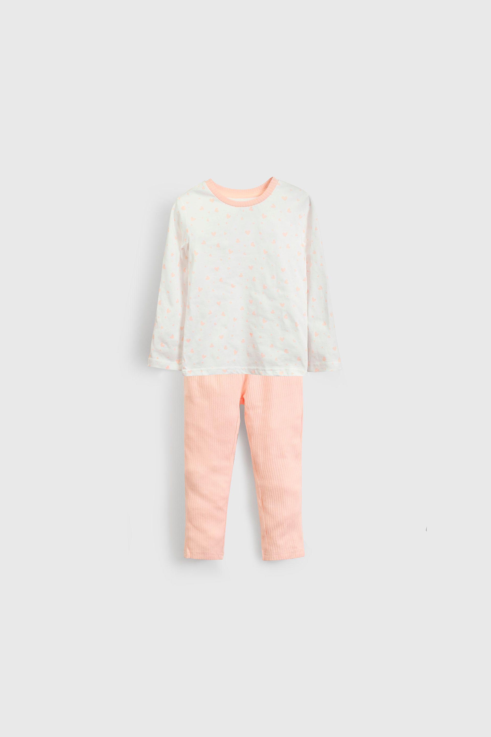 Pijama Manga Larga Rosado-0