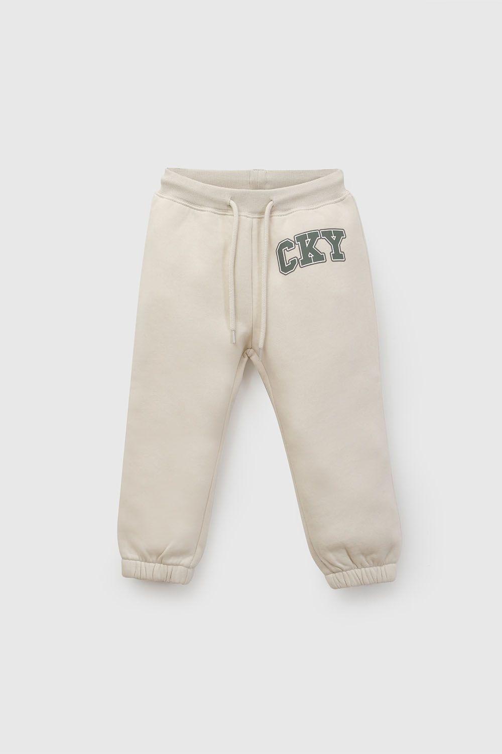 Pantalón Buzo Niño Beige 8020 Colloky-0