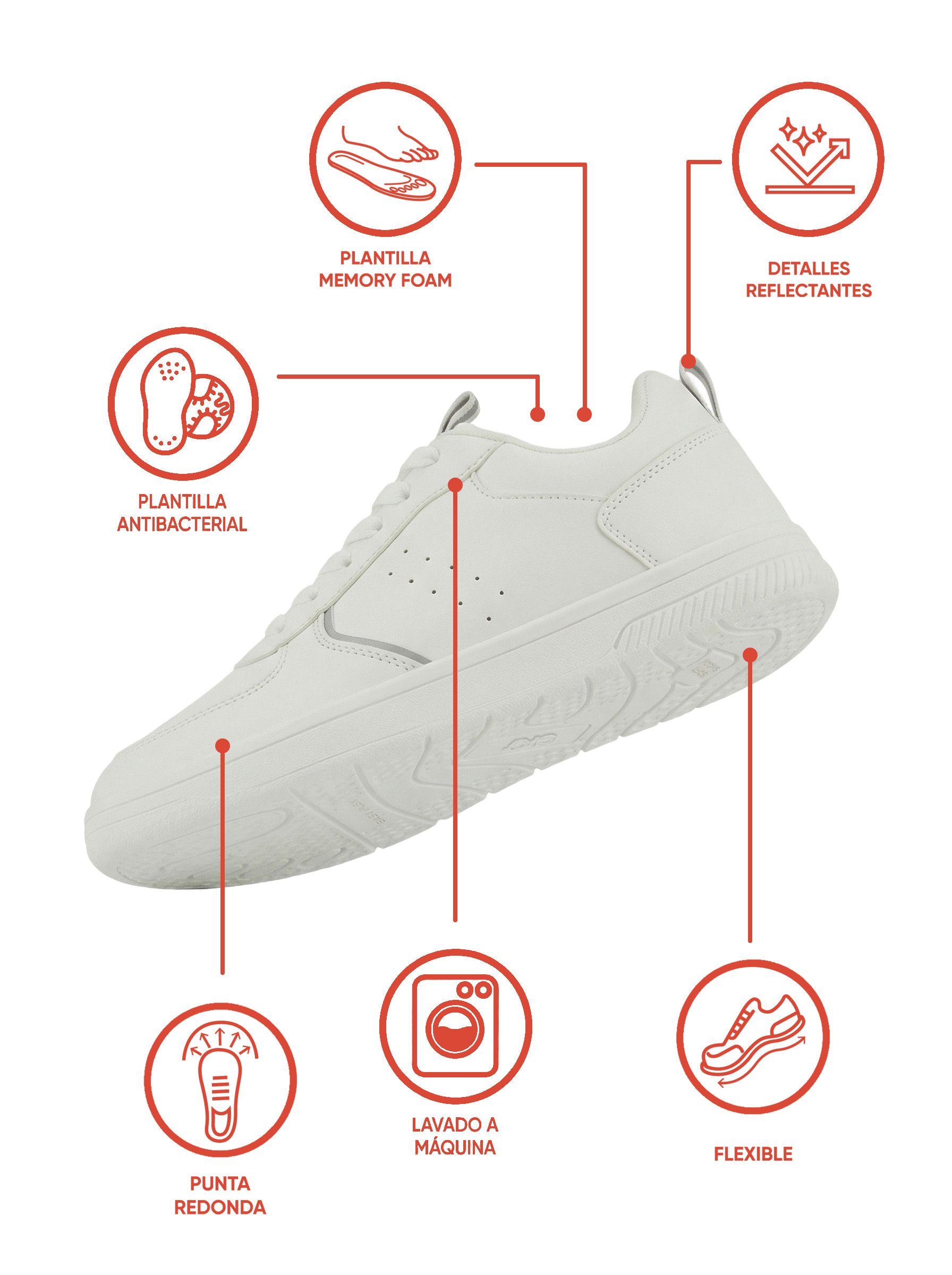 Zapatilla Escolar Blanca 7287 Colloky-1
