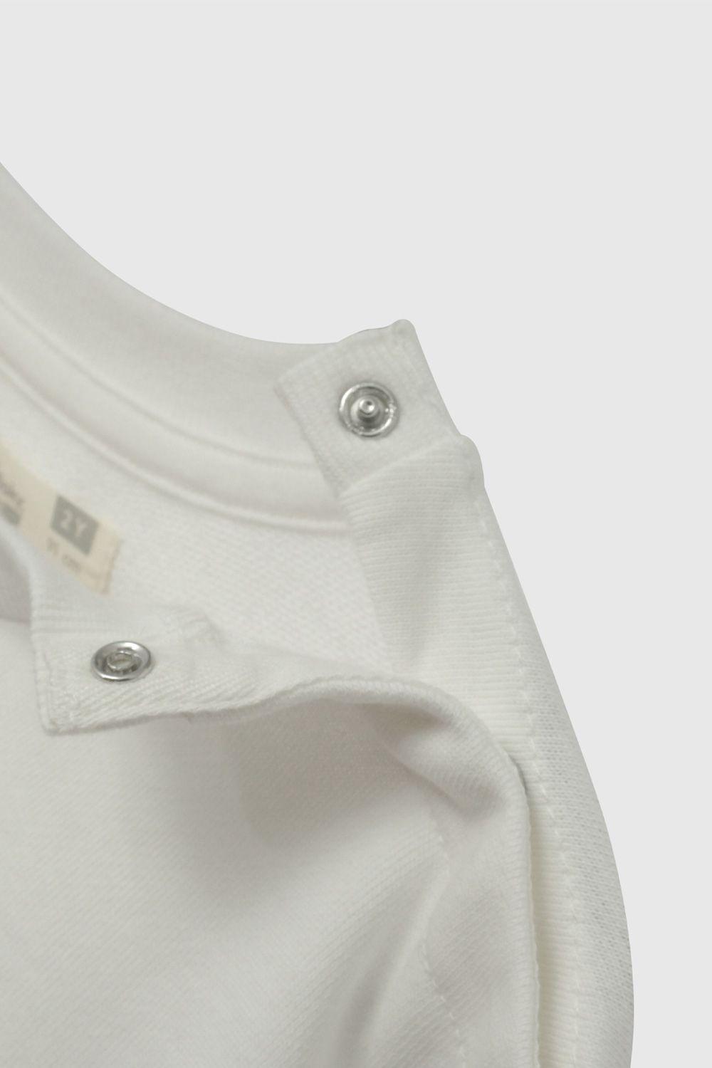 Polerón Blanco Rayado De Niña PLPO2878V26-2