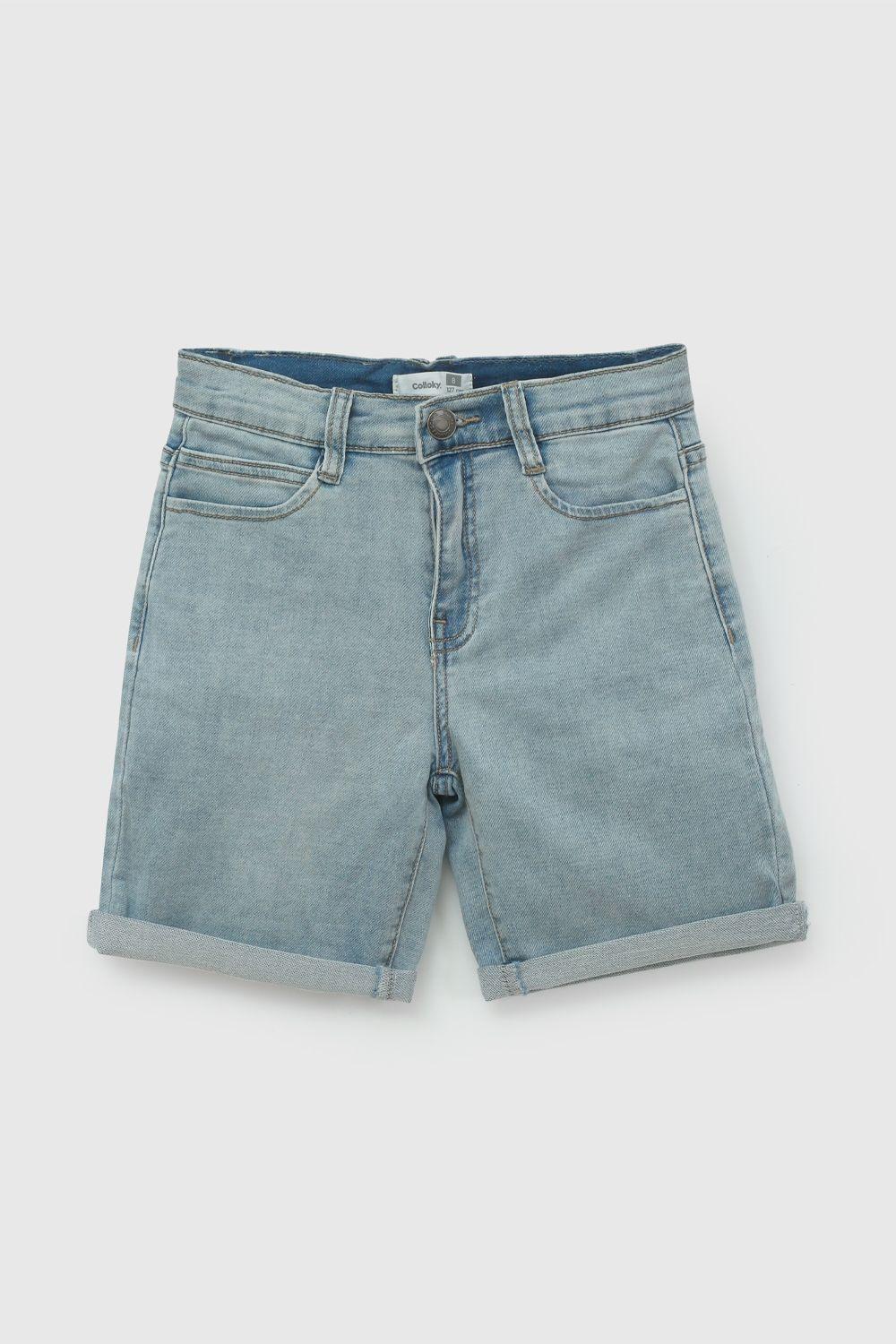 Bermuda Azul Elasticada De Niño BDPO0151V26-0