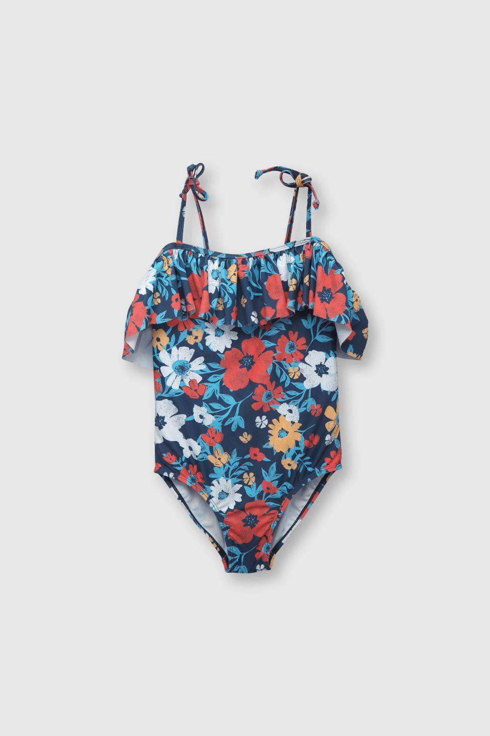 Traje de Baño Floreado-0
