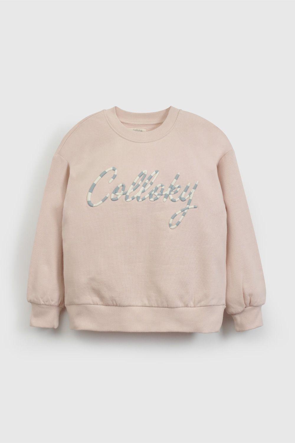 Polerón Rosado Colloky Bordado De Niña PLPO0435V26-1