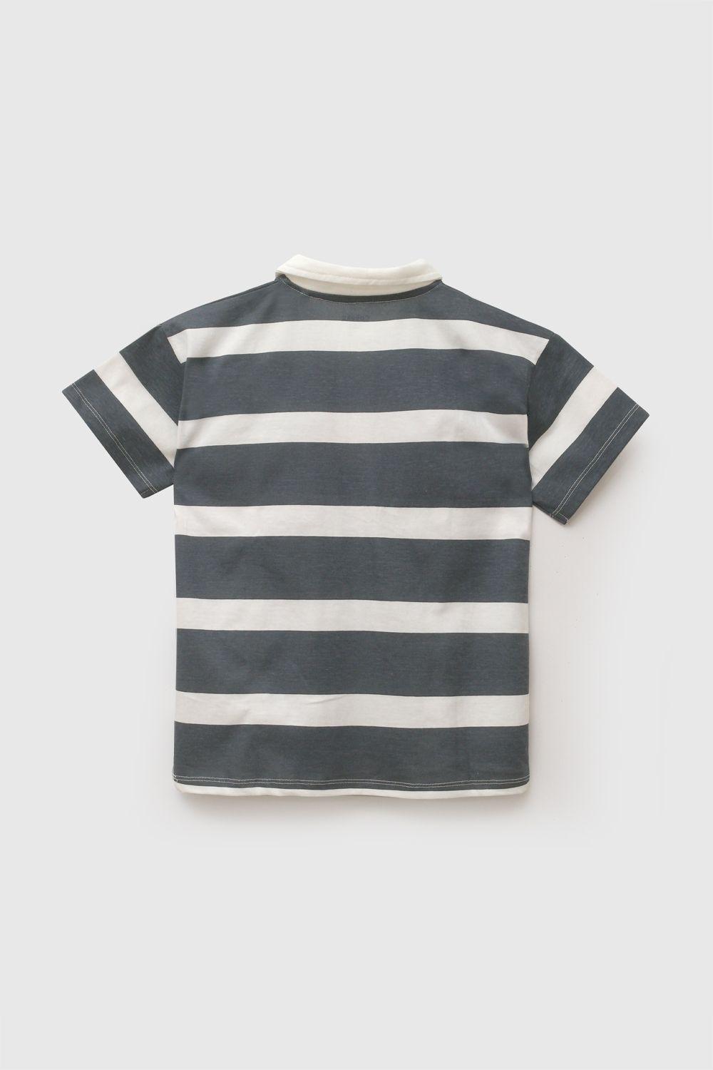 Polera Polo Rayas Denim Niño 3-4A a 12-13A Colloky-2