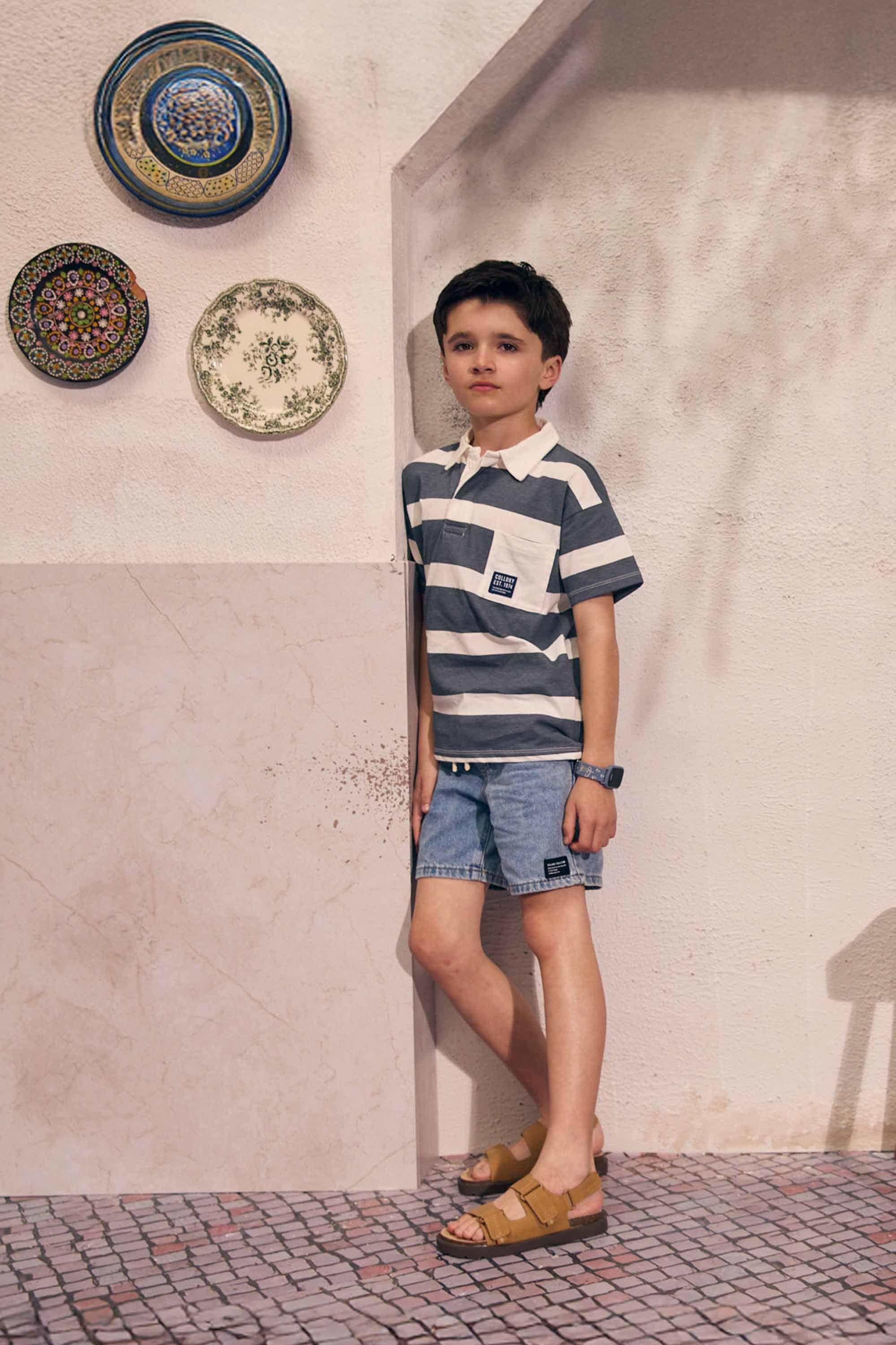 Polera polo rayas niño denim 3-4A a 12-13A-4