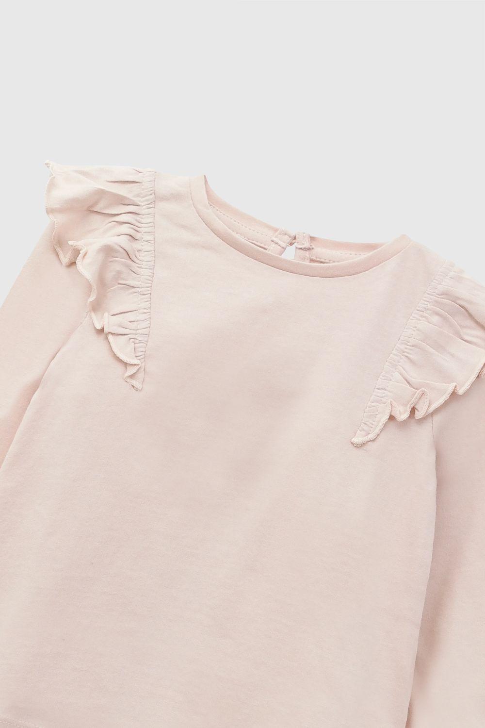 Polera Vuelos Rosa Viejo Niña 6-9M a 4-5A Colloky-2