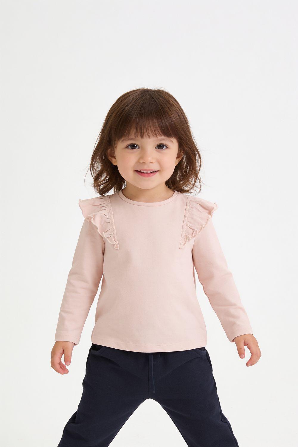 Polera vuelos niña rosa viejo 6-9M a 4-5A-1