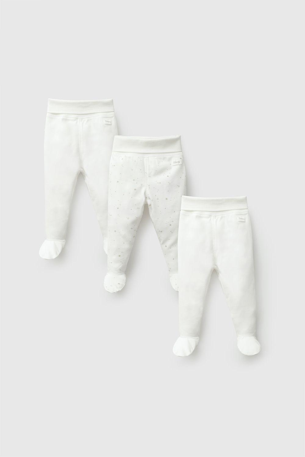 Pack 3 Panty - ballerina algodón unisex blanco 0M a 18/24M-0