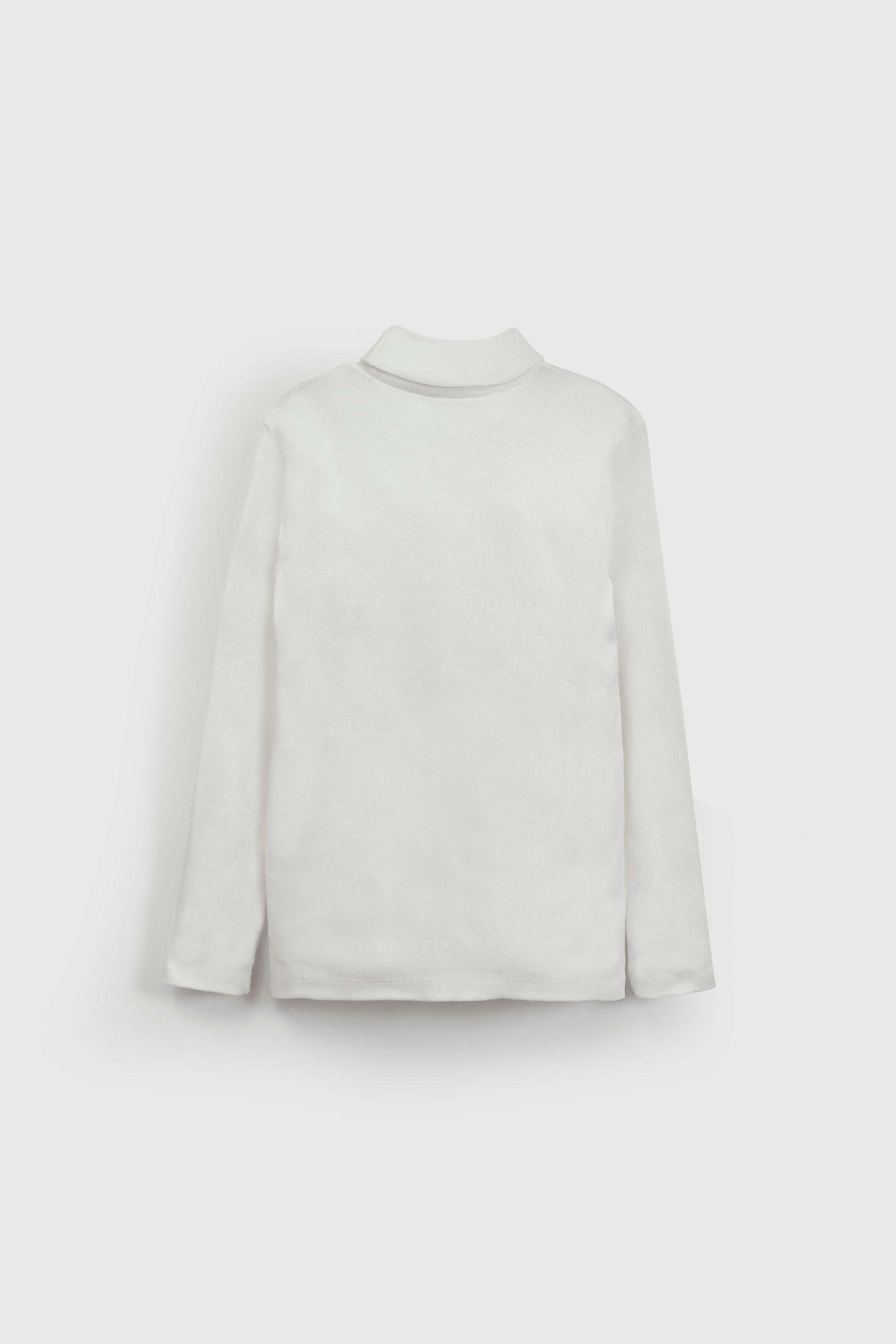 Beatle Liso de Algodón Blanco para Niño de 3 a 12 años-1