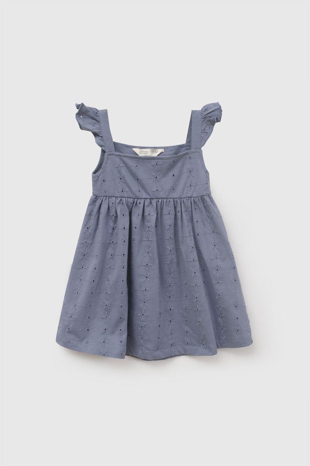 Vestido Denim Niña 6-9M a 4-5A Colloky-0