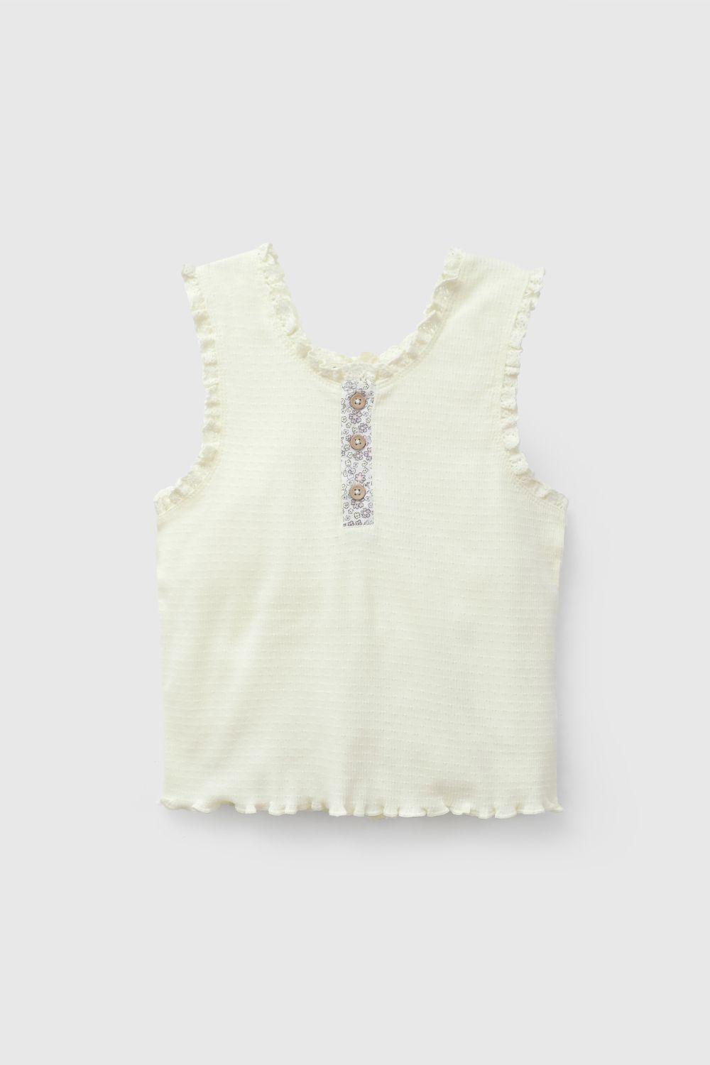 Polera Amarilla Rib De Niña POPU1020V26-0