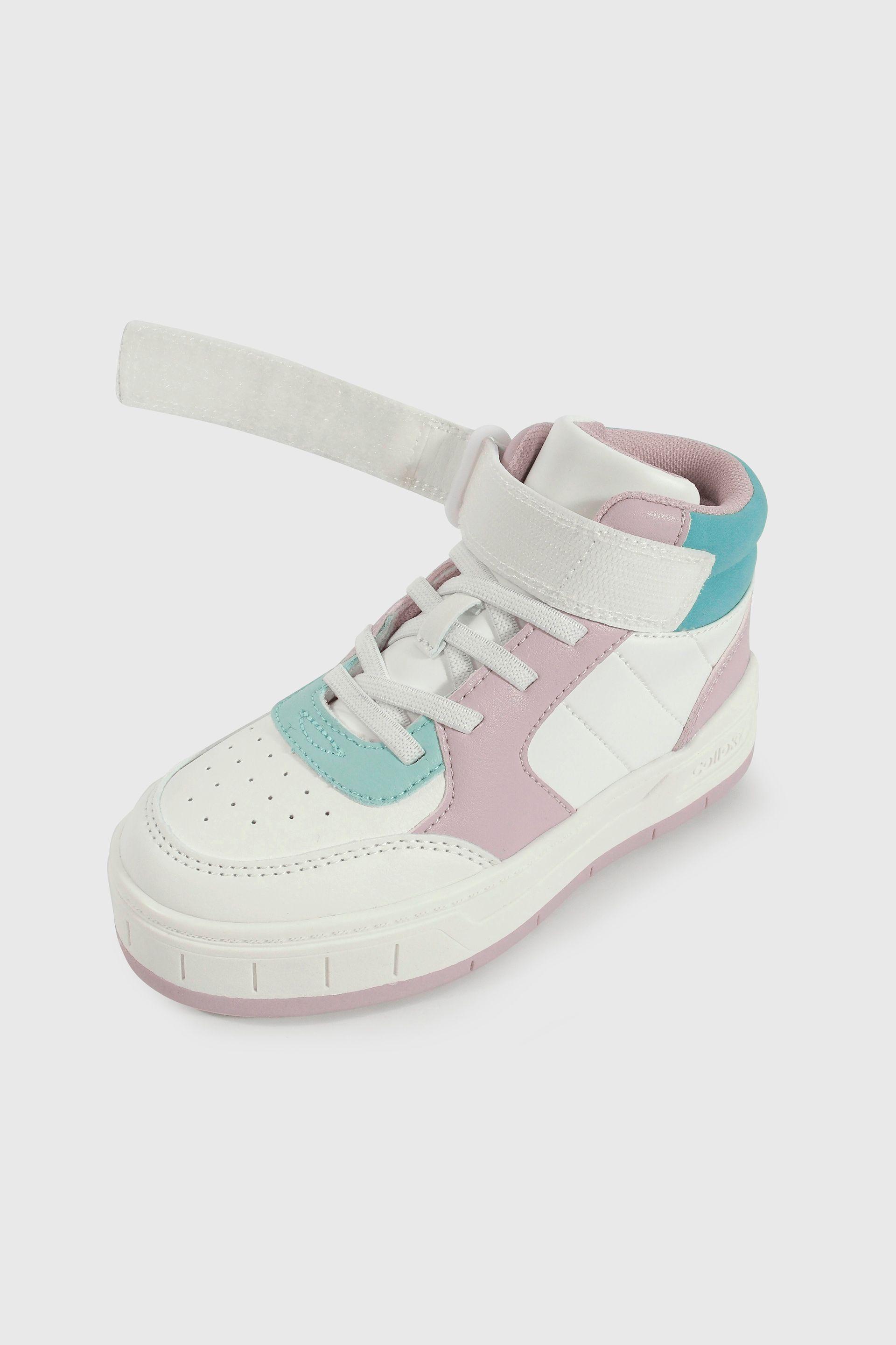 Zapatilla Lifestyle de Niña Multicolor Caña Media con Velcro y Cordón-5