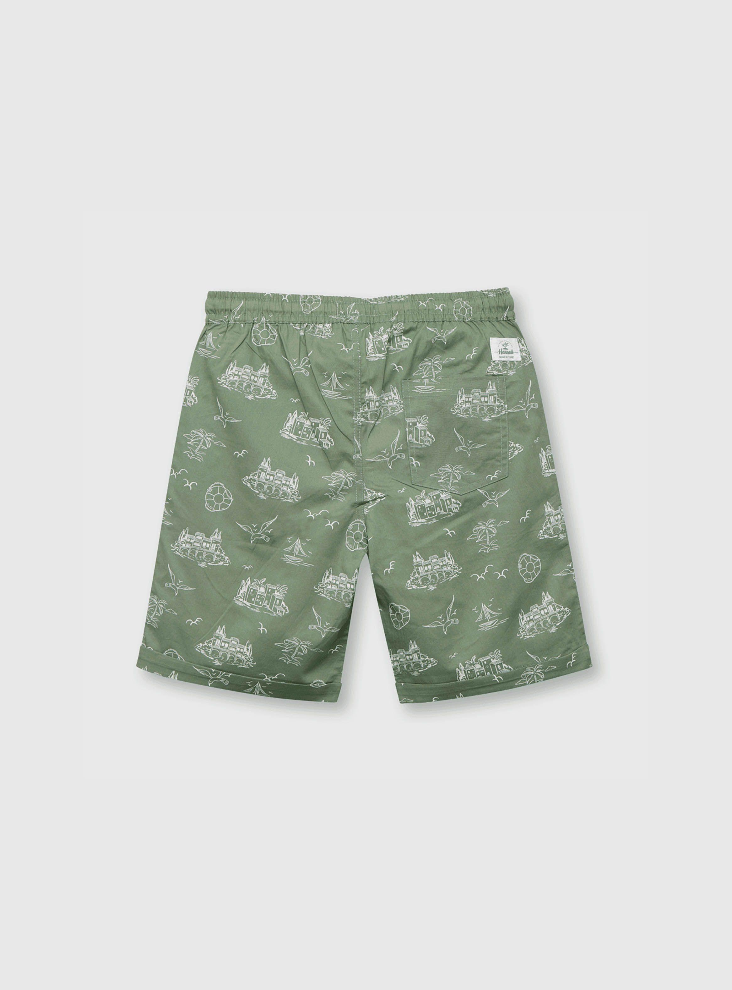 Bermuda Niño Every Day Verde Olivo (2 A 12 Años) Colloky-1