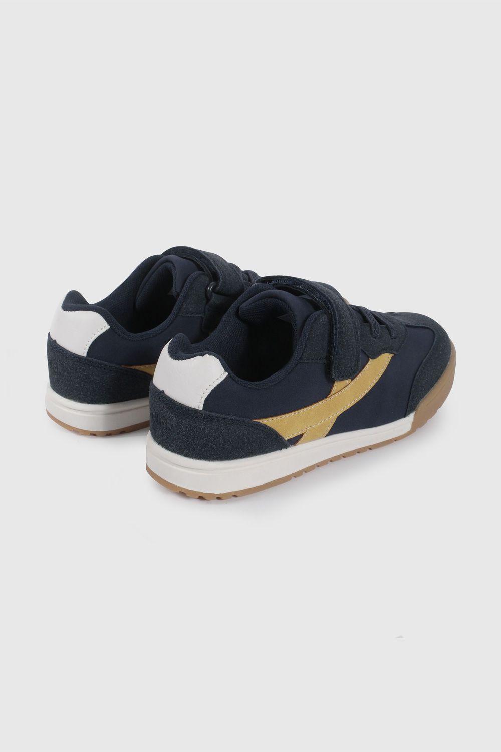 Zapatilla Urbana Azul y Mostaza 57290250V26 KID-4