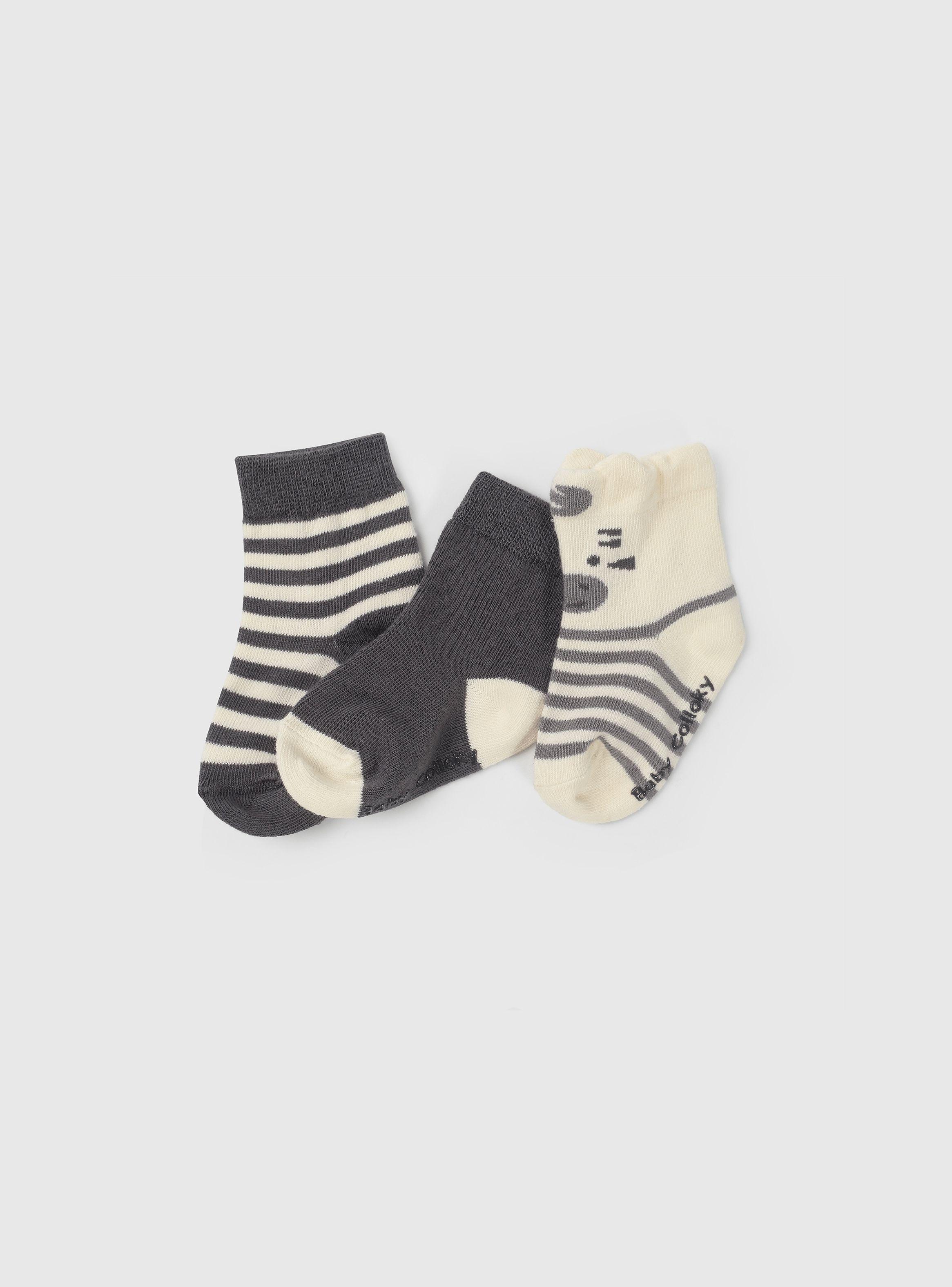 Calcetín Deportivo Niño Negro 55406 Colloky-1