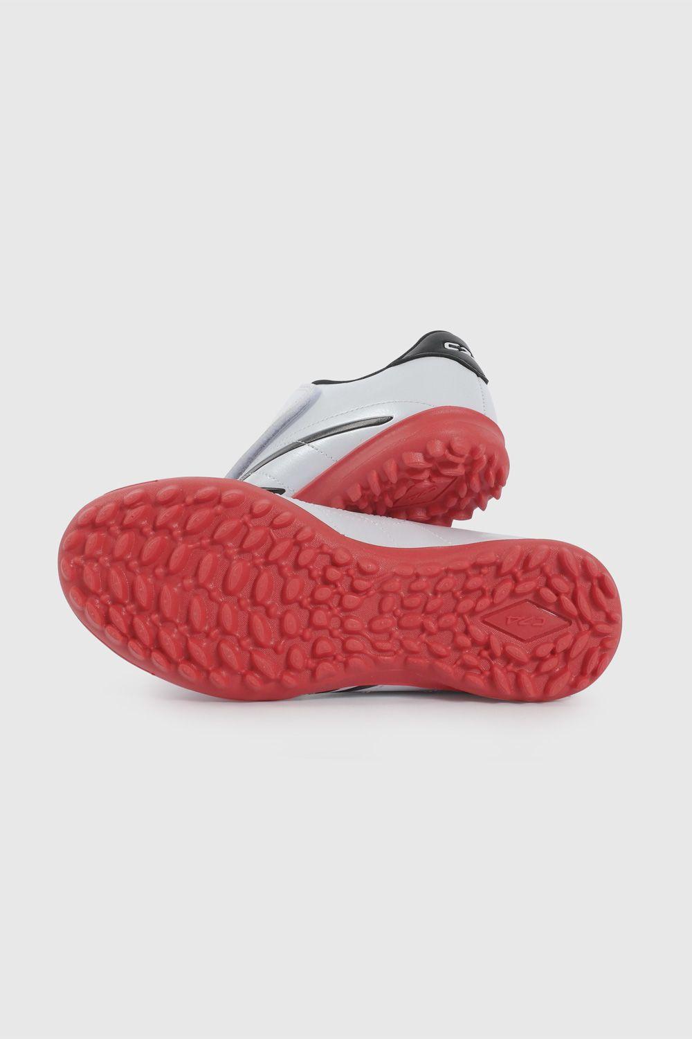 Zapatilla de Futbol Blanca con Rojo 58650210V26-2