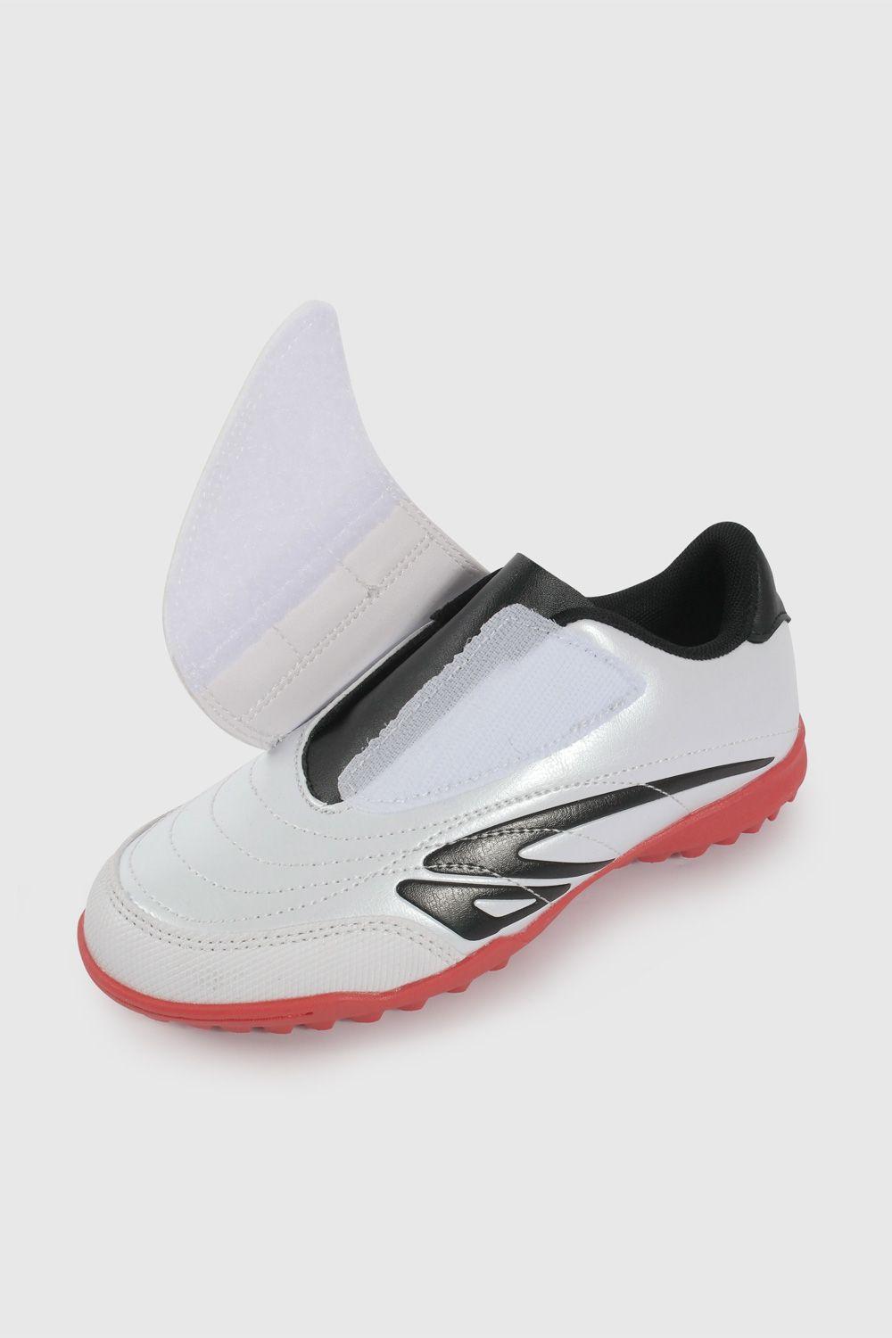 Zapatilla de Futbol Blanca con Rojo 58650210V26-5
