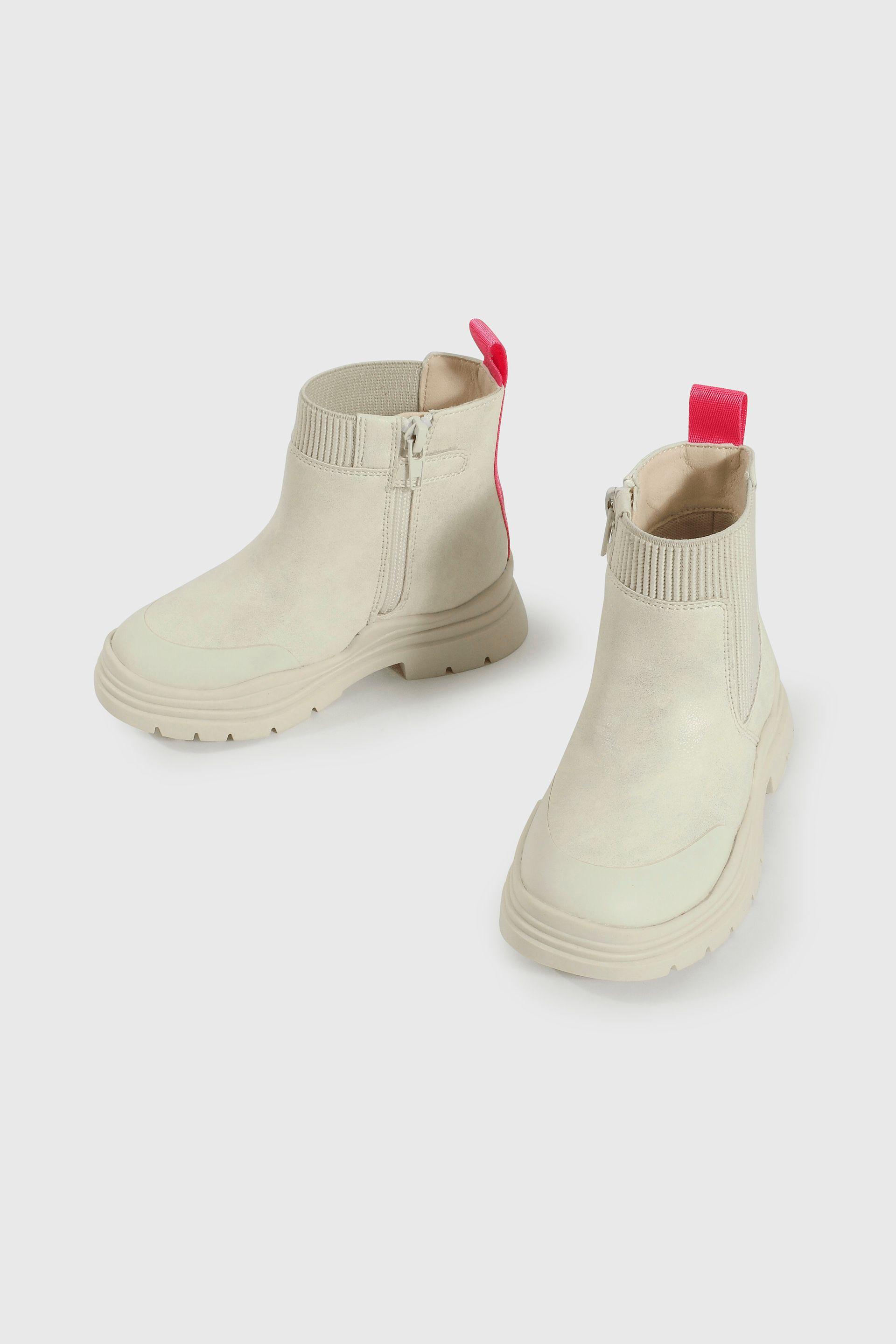 Bootie Caminante de Niña Blanco Caña Media con Cierre-3