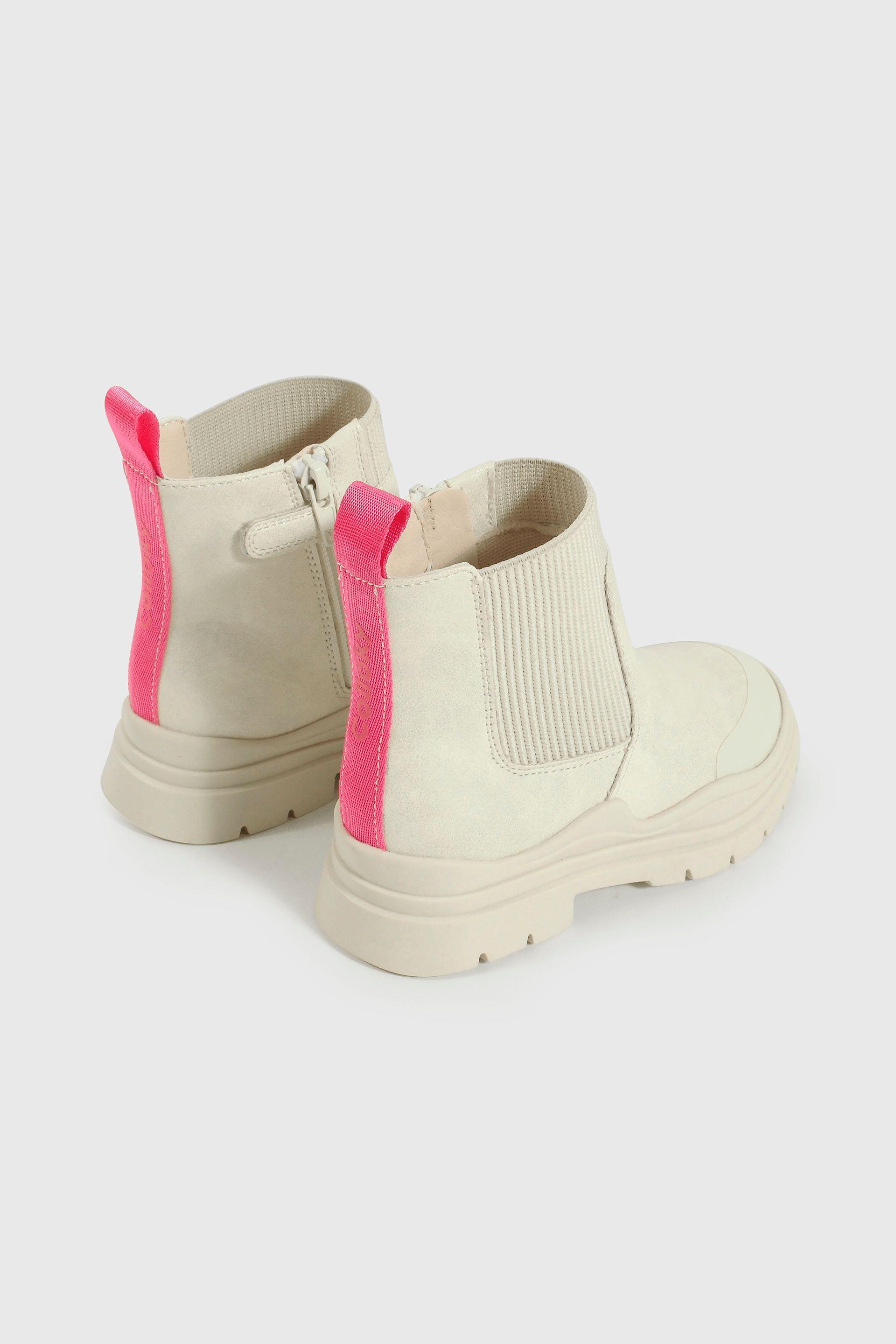 Bootie Caminante de Niña Blanco Caña Media con Cierre-4