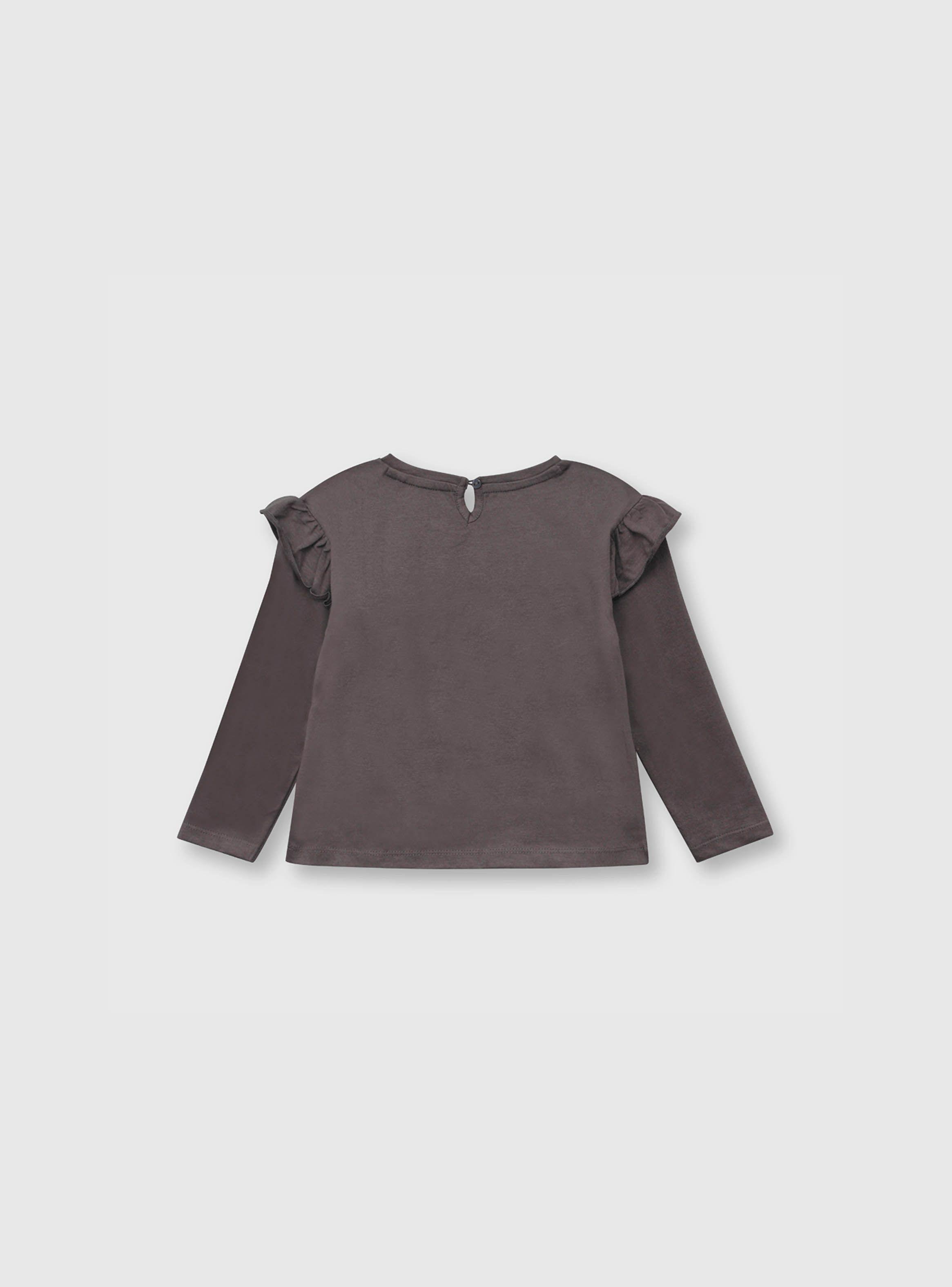 Polera De Bebé Niña Pingüino Gris (3 A 36 Meses) Colloky-1