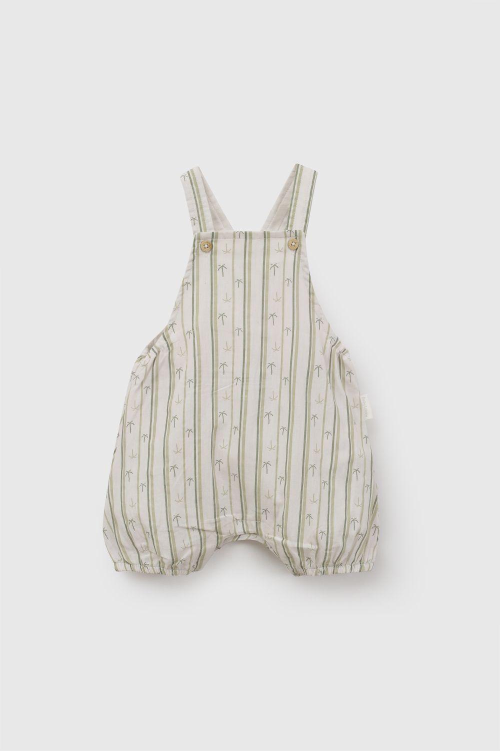 Conjunto Palmeras Popelina Verde Niño Rn a 6-9M Colloky-3