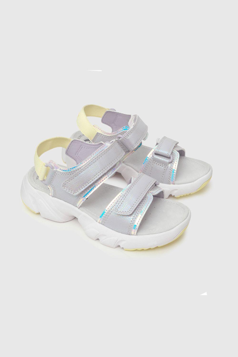 Sandalia de niña doble ajuste lila (28 a 38)-0