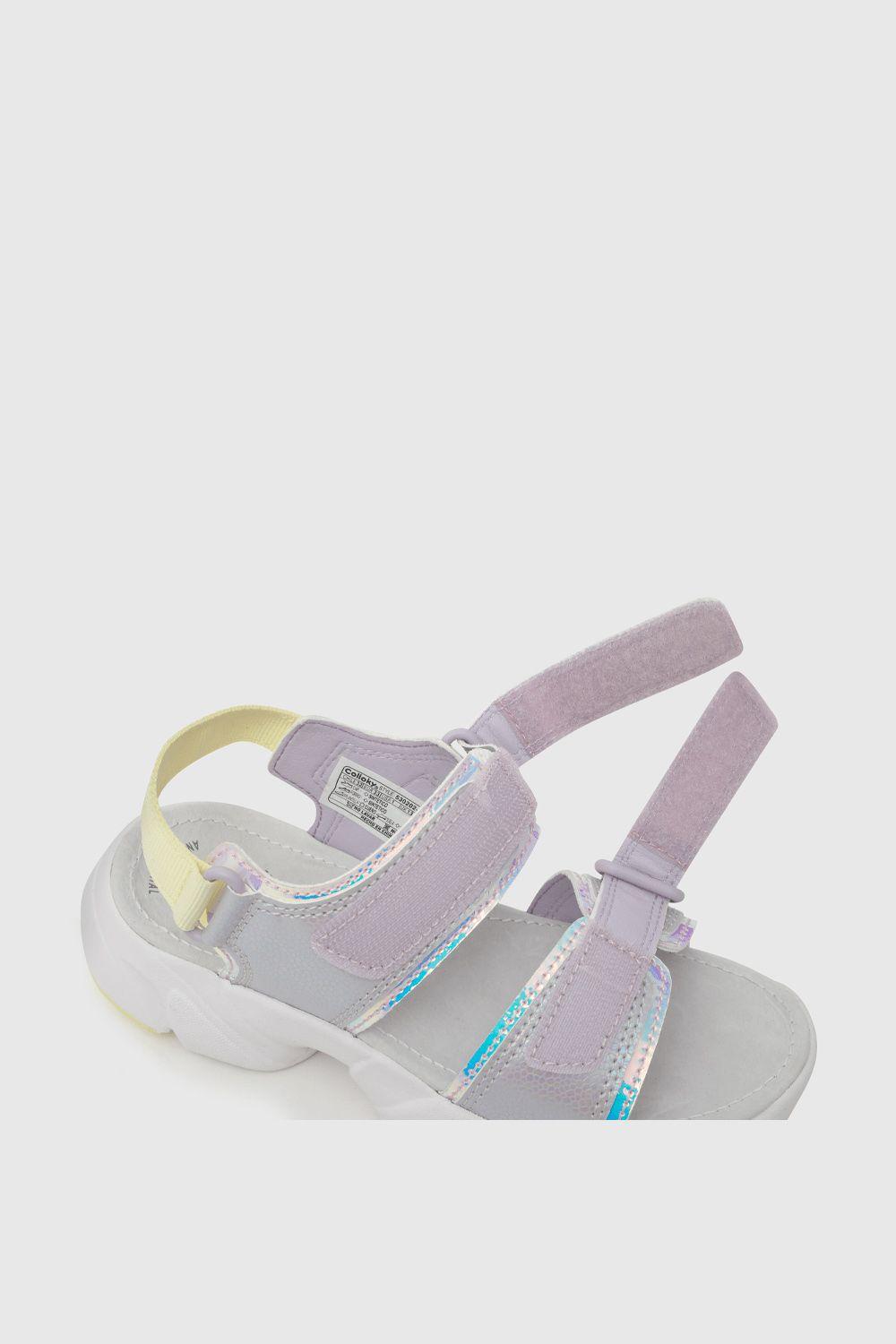 Sandalia de niña doble ajuste lila (28 a 38)-4