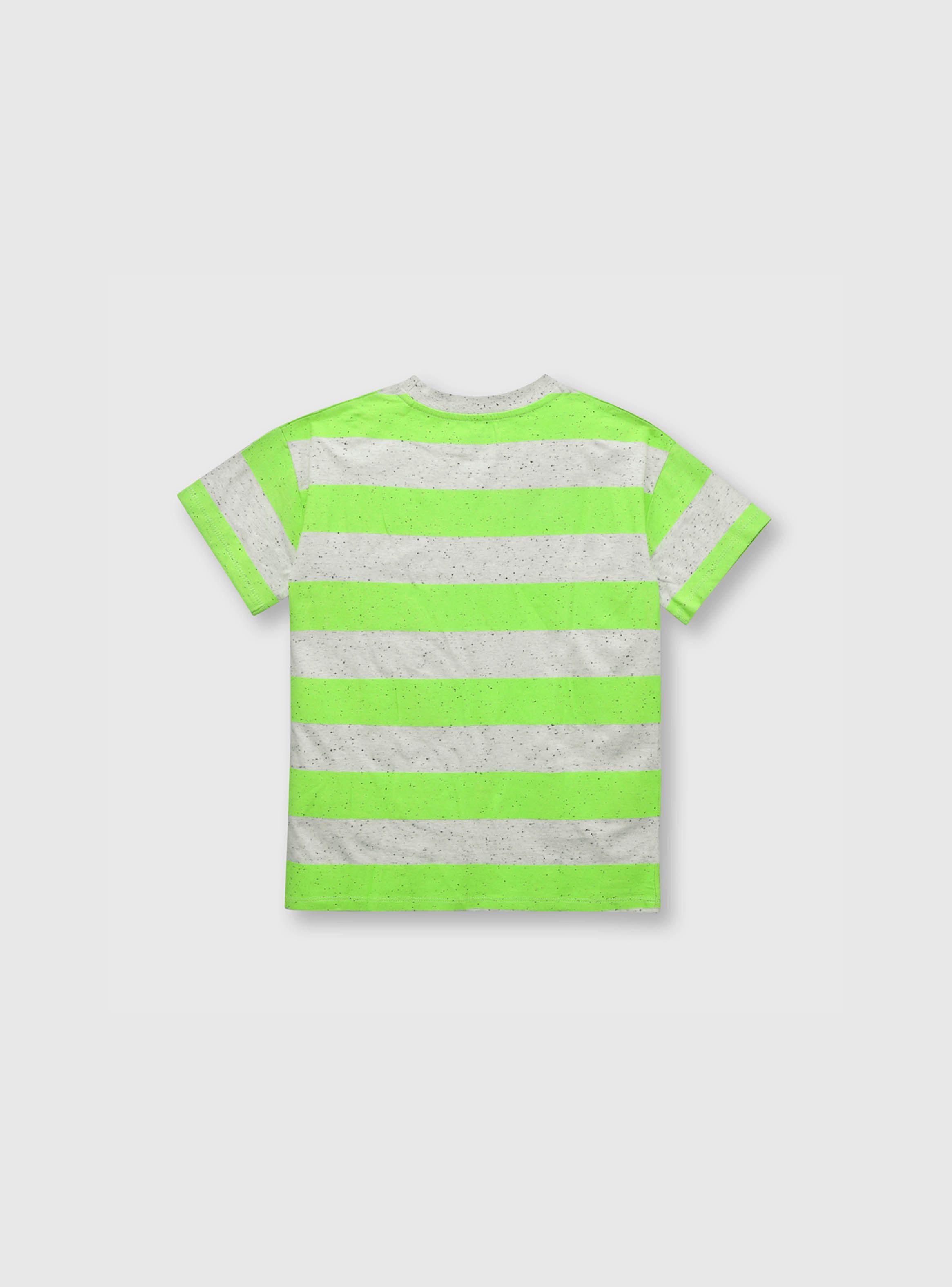 Polera De Niño Listada Verde Pistacho (2 A 12 Años) Colloky-1