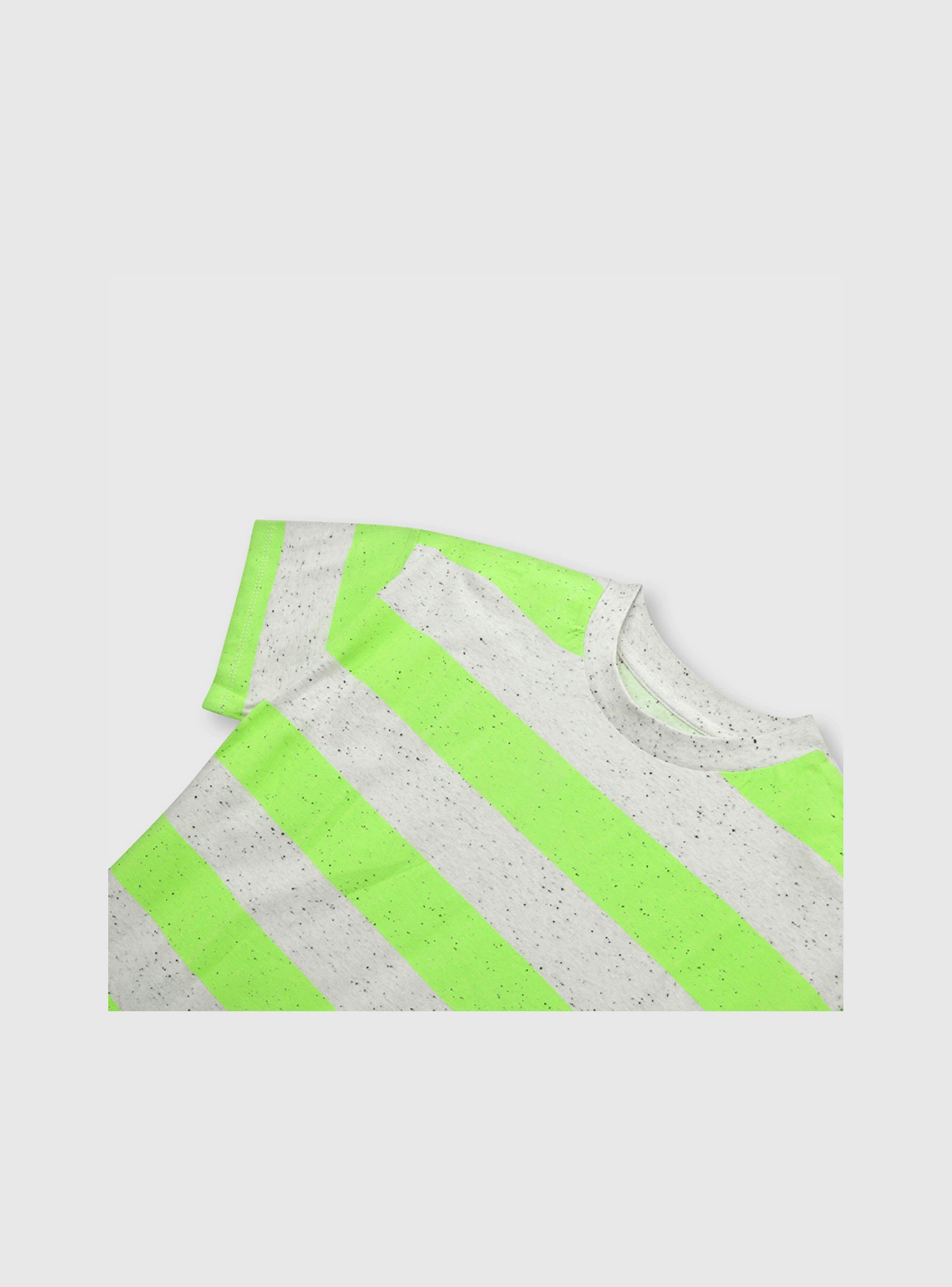 Polera De Niño Listada Verde Pistacho (2 A 12 Años) Colloky-2