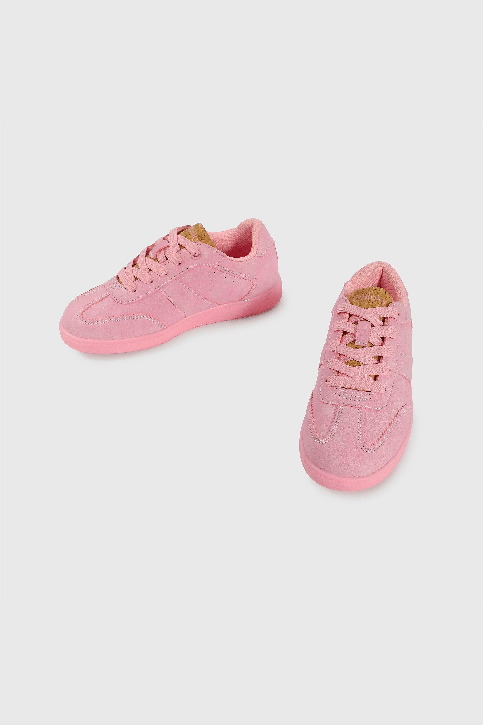 Zapatilla Lifestyle de Niña Fucsia Caña Baja con Cordón-3