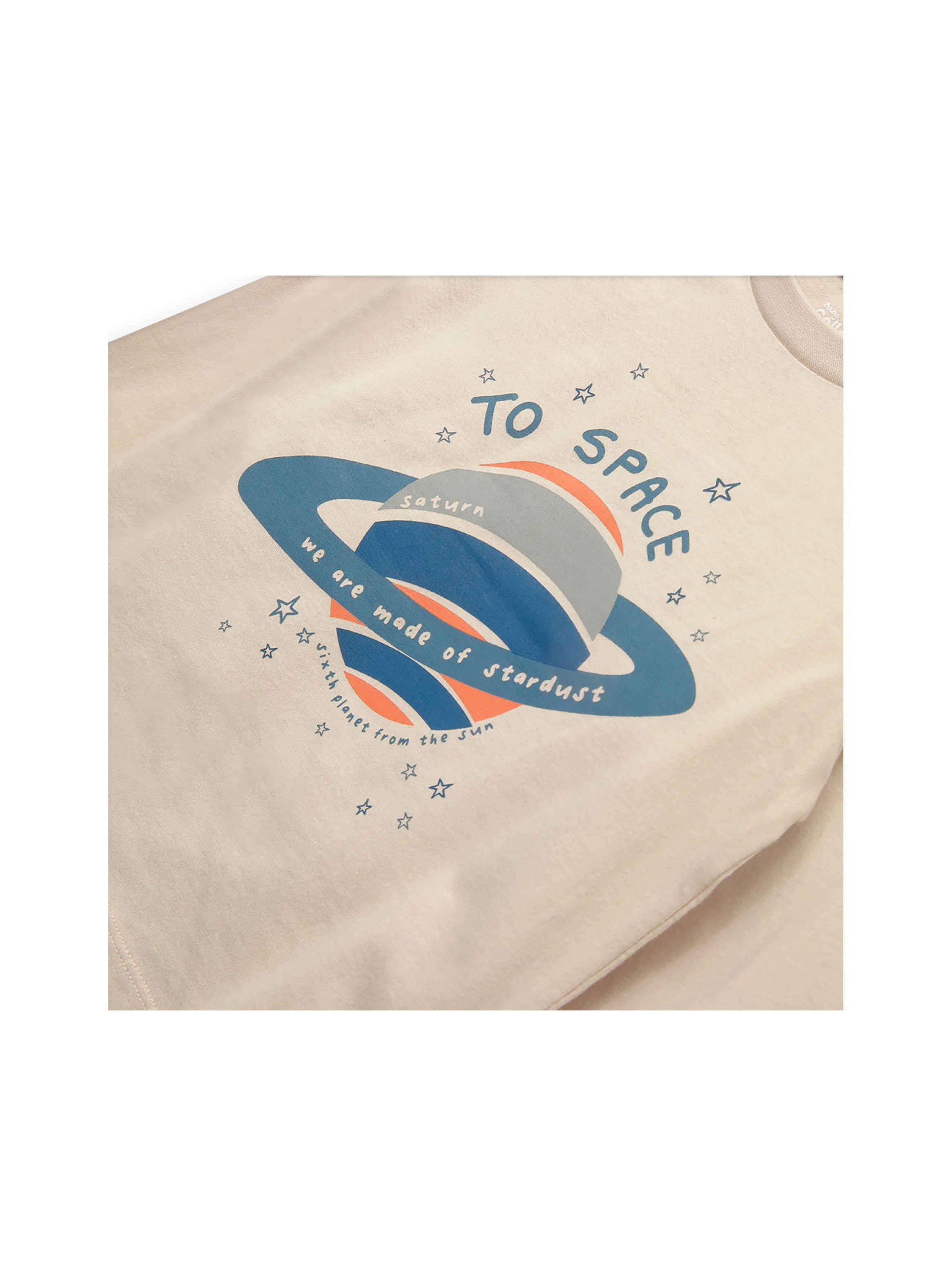 Polera De Bebé Niño Planeta Beige (3 A 36 Meses) Colloky-2