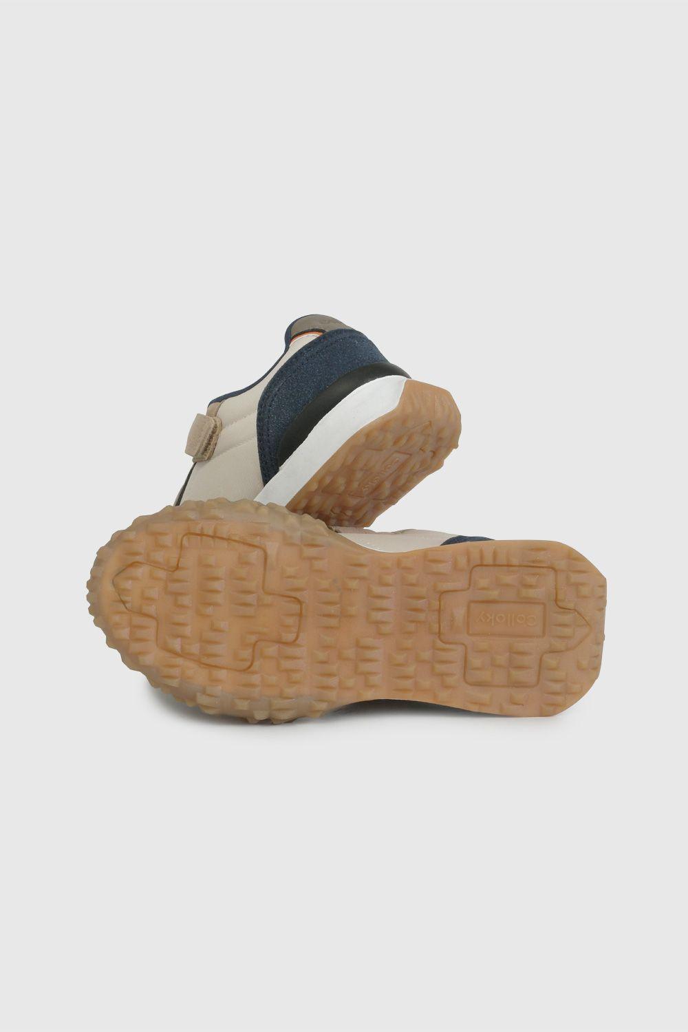 Zapatilla Urbana Azul con Verde de Niño talla 28 a 38 7215-2