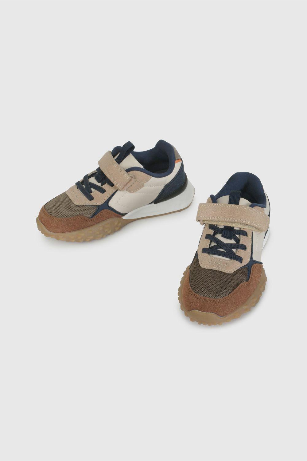 Zapatilla Urbana Azul con Verde de Niño talla 28 a 38 7215-3