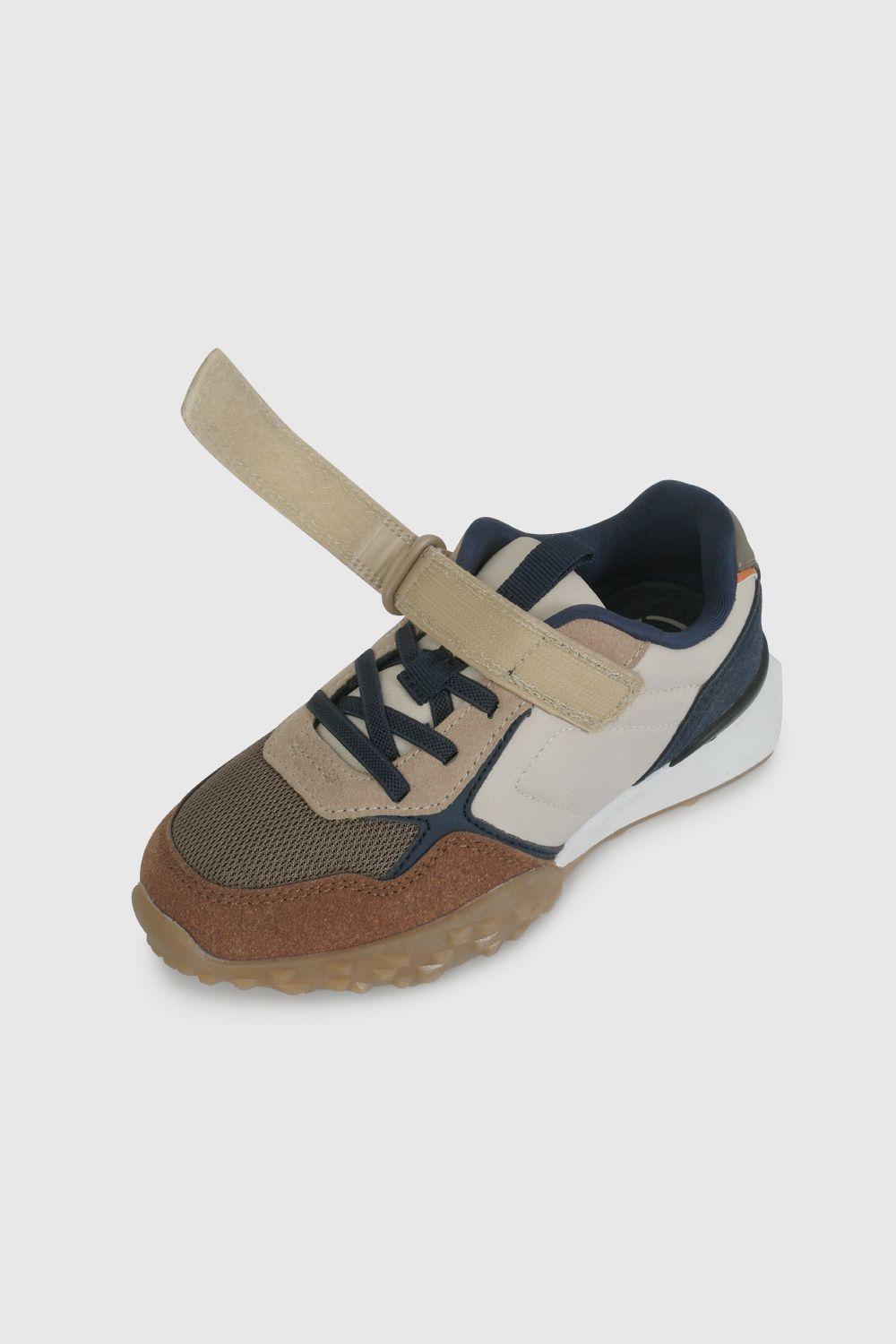 Zapatilla Urbana Azul con Verde de Niño talla 28 a 38 7215-5