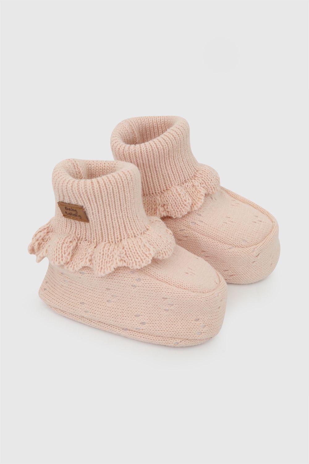 Zapato tejido niña bebe rosado 0/6m - 6/12m-0