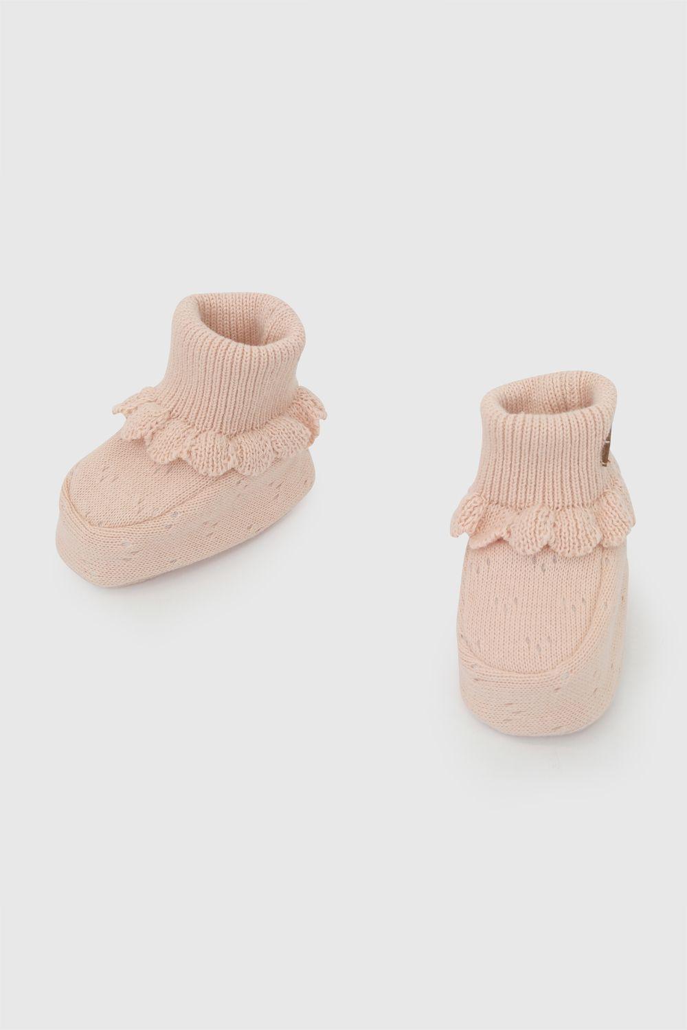 Zapato tejido niña bebe rosado 0/6m - 6/12m-3
