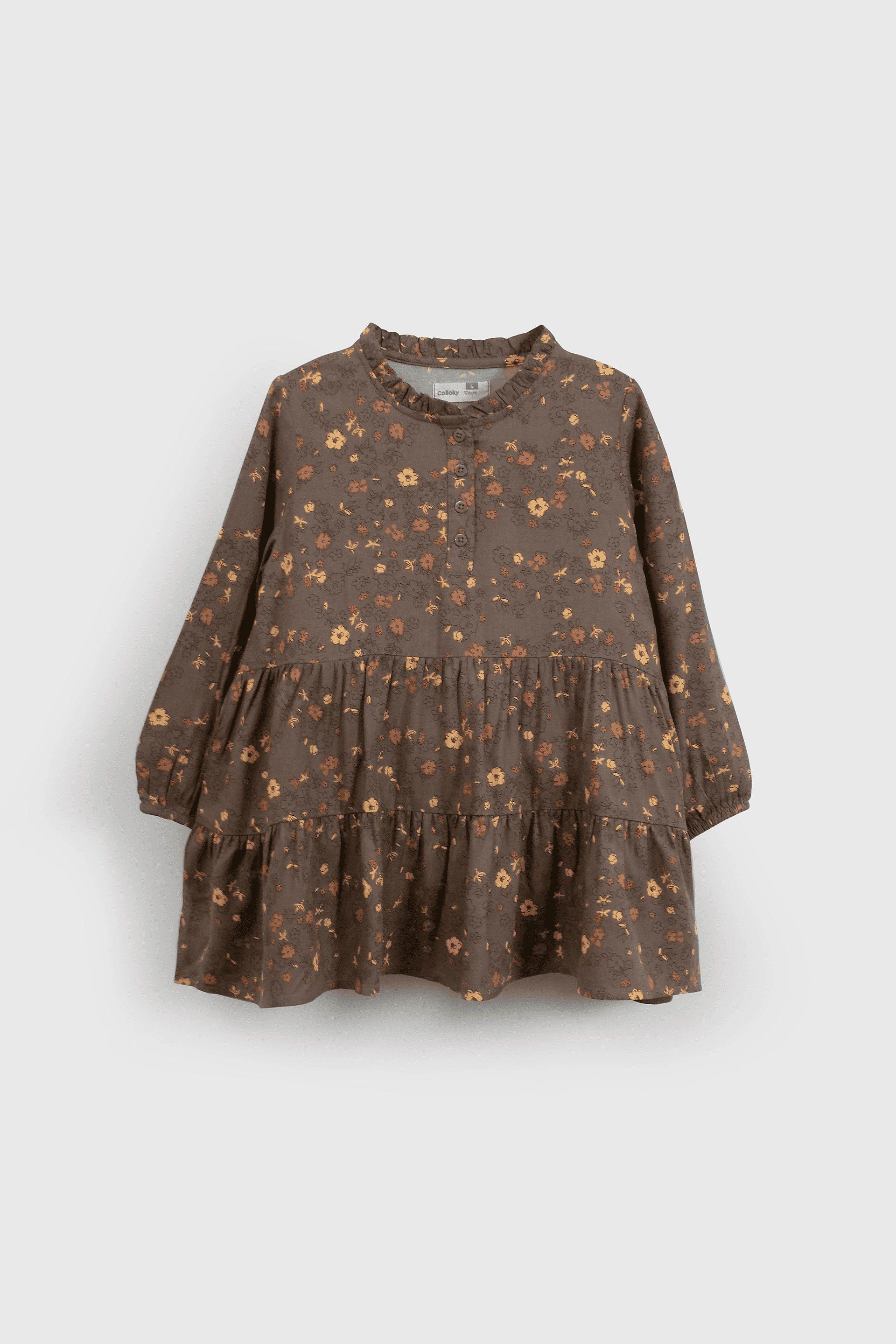 Vestido Gris Flores-0