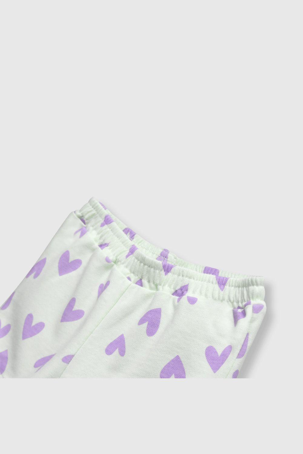 Short de bebé niña corazones menta (3 a 36 meses)-2