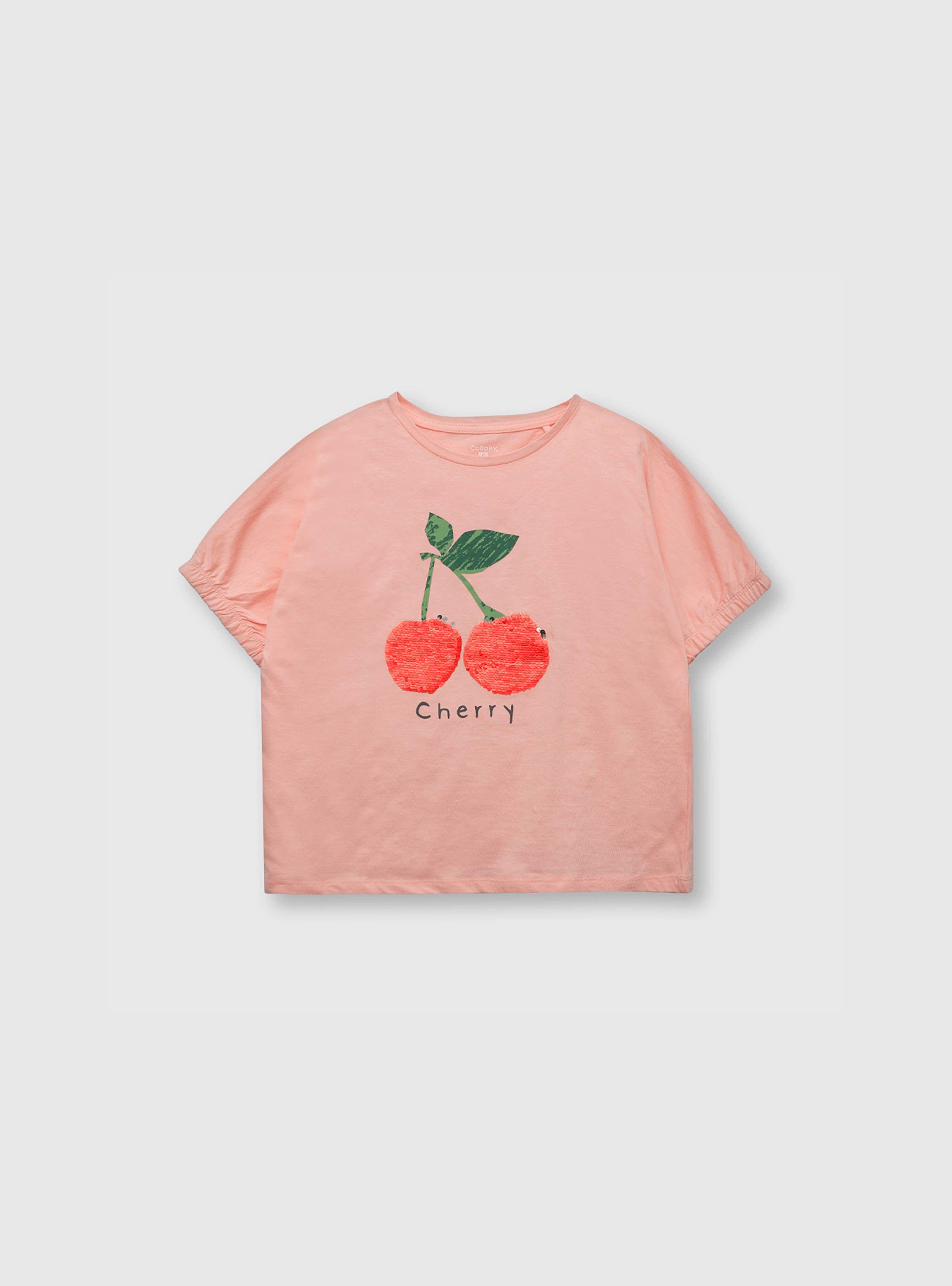 Polera De Niña Cherry Rosado (2 A 12 Años) Colloky-0