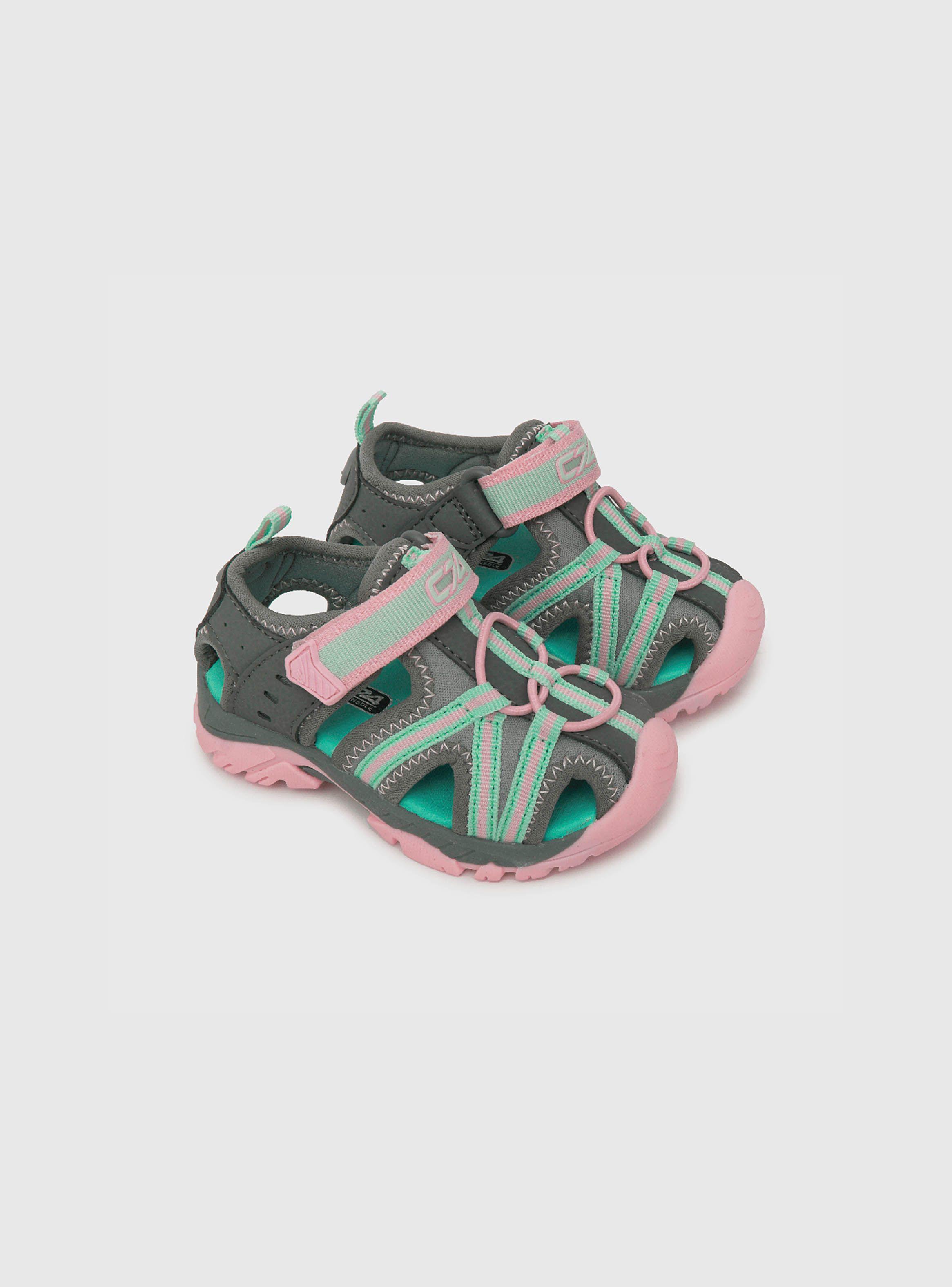 Sandalia De Niña Cintas Cruzadas Gris (21 A 27) Colloky-0