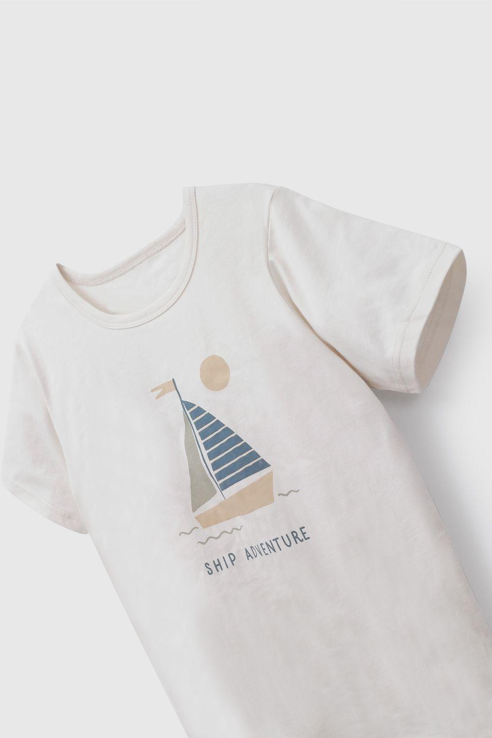 Pijama Beige Barco De Niño PJJE0976V26-3